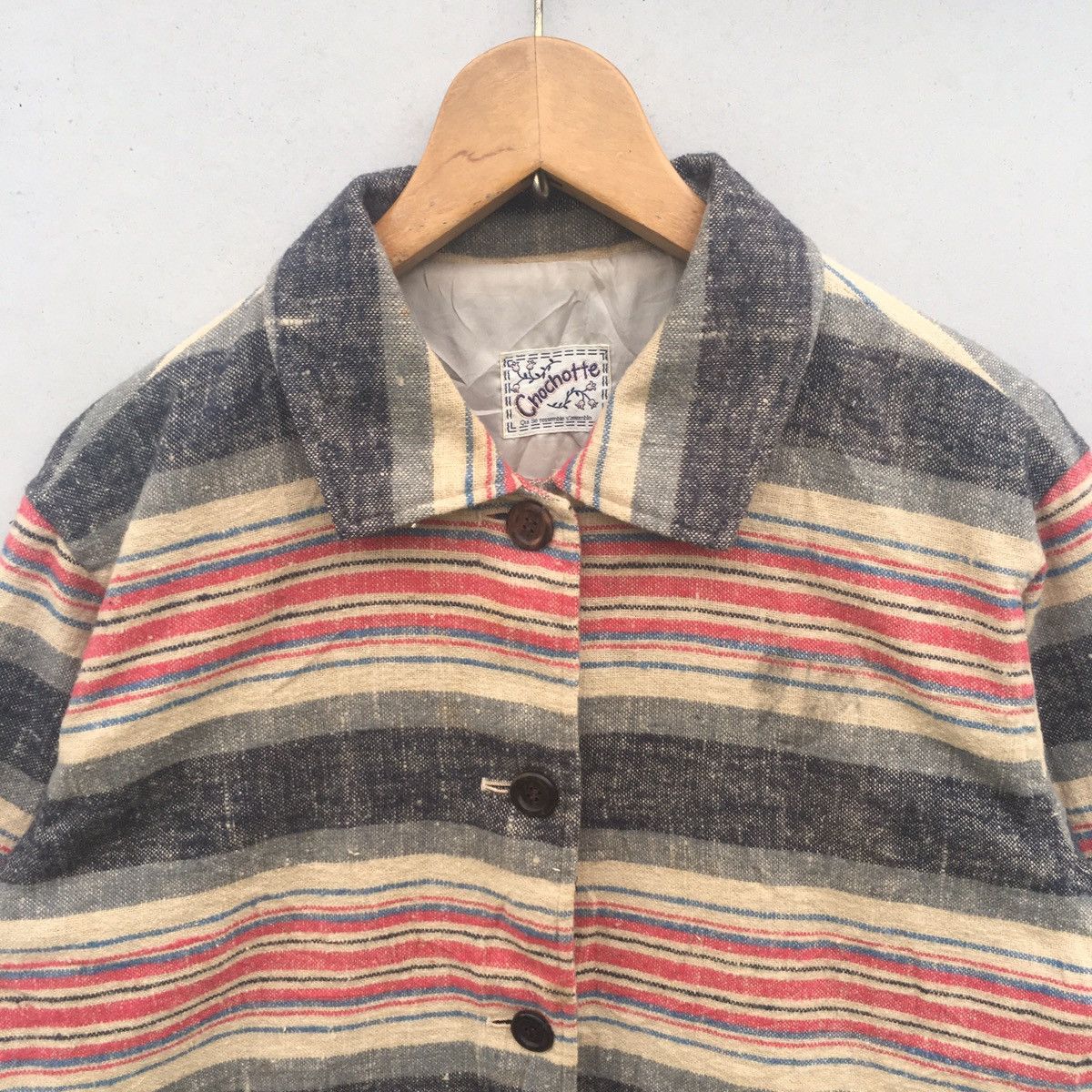 Japanese Brand Vintage Made in Japan Chochotte Stripes Raw Jacket Size US L / EU 52-54 / 3 - 2 Thumbnail