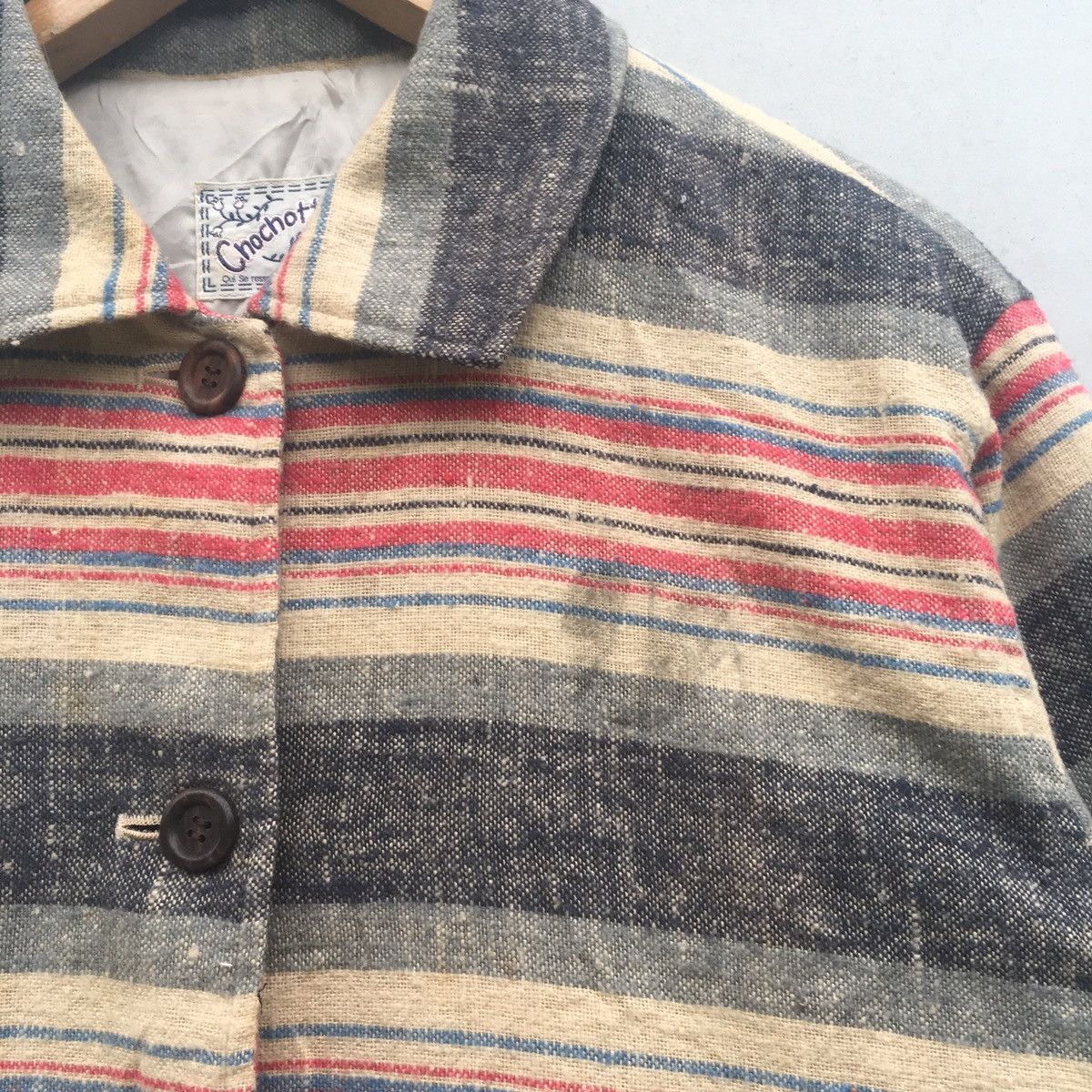 Japanese Brand Vintage Made in Japan Chochotte Stripes Raw Jacket Size US L / EU 52-54 / 3 - 8 Thumbnail