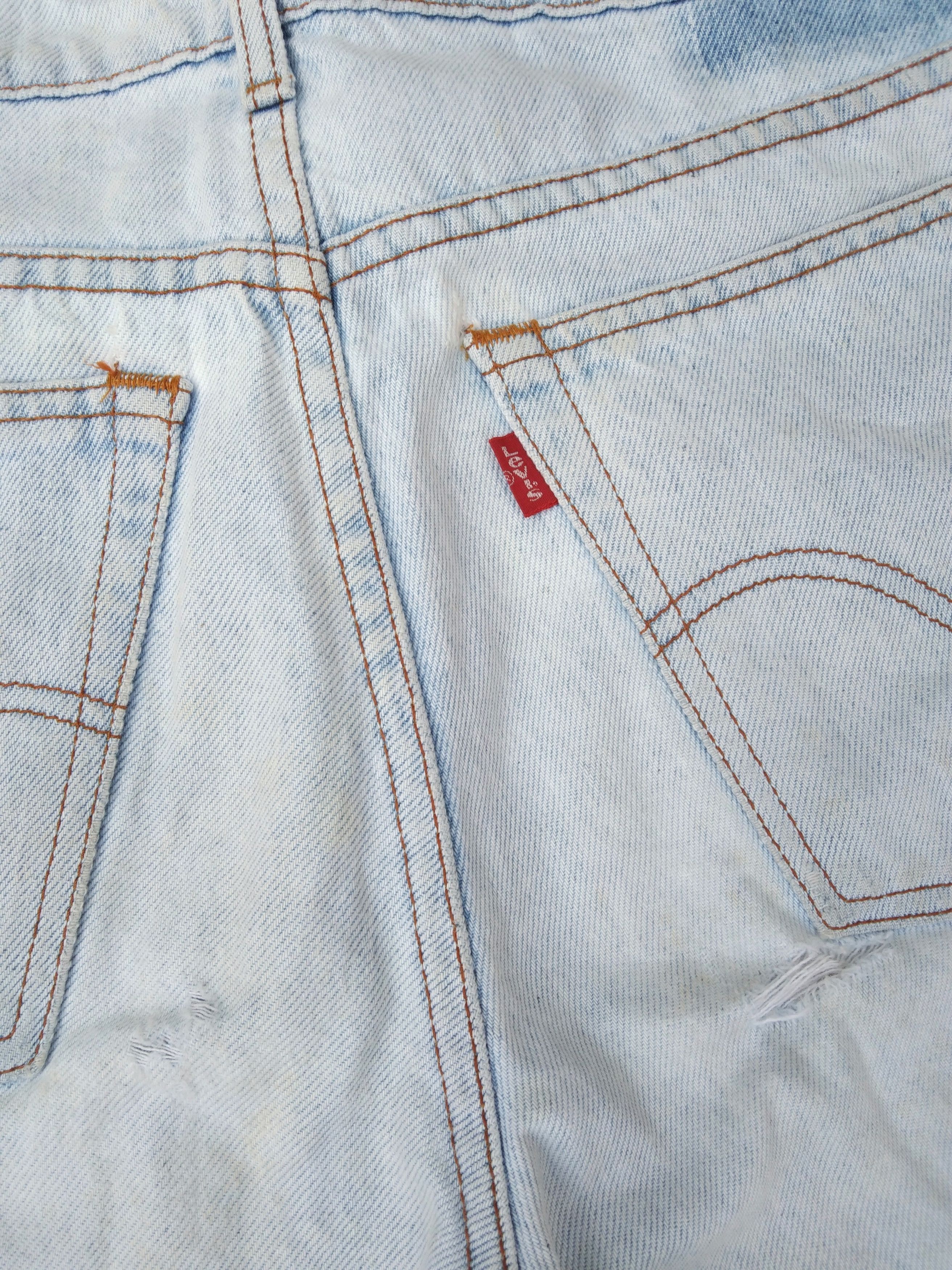 Jean × Levi's × Vintage Vintage Levis Jeans 515 Straight Leg Distressed Denim 31x29 Size US 31 - 3 Thumbnail