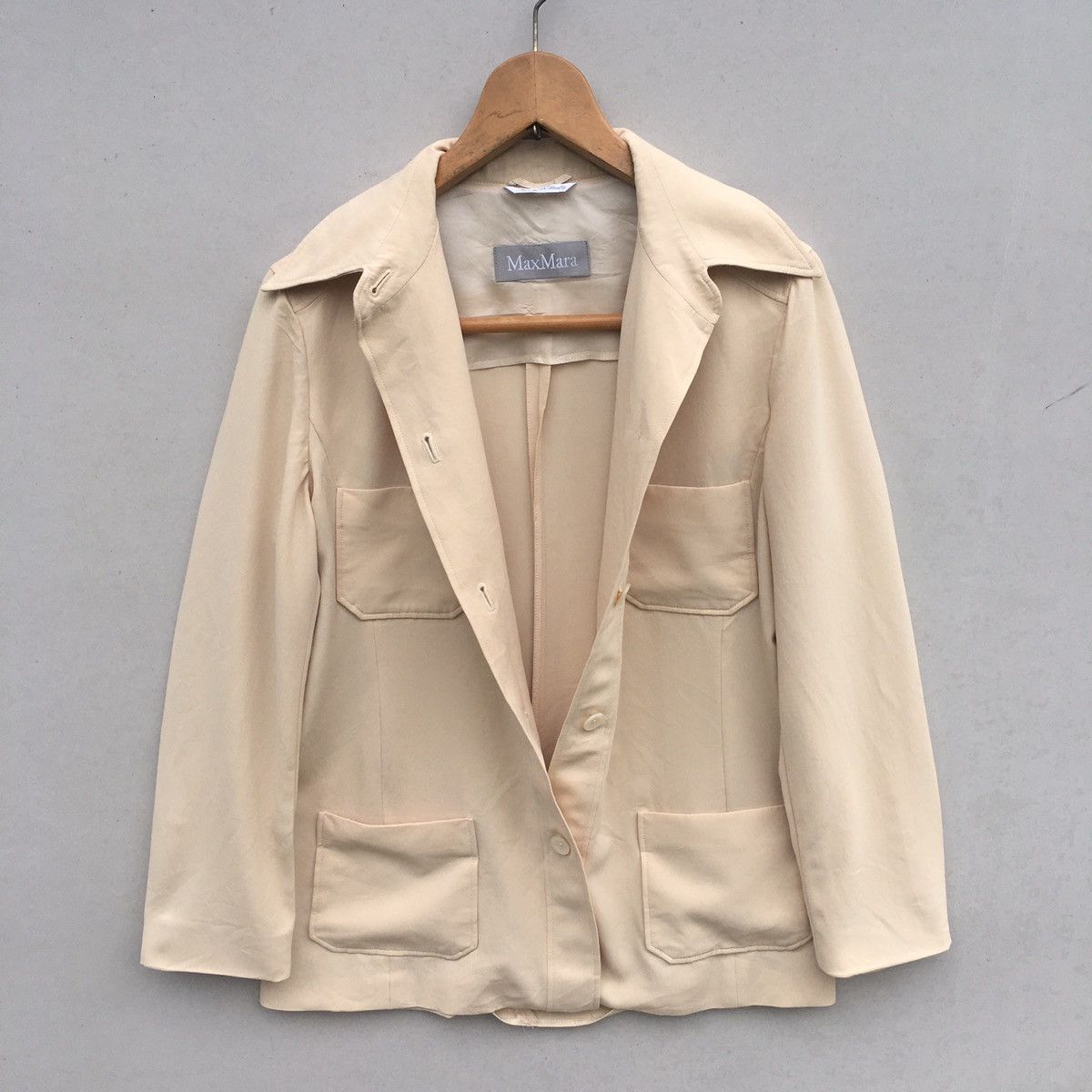 Max Mara Made in Italy Vintage Max Mara Soft Jacket 4 pockets Size M / US 6-8 / IT 42-44 - 2 Thumbnail