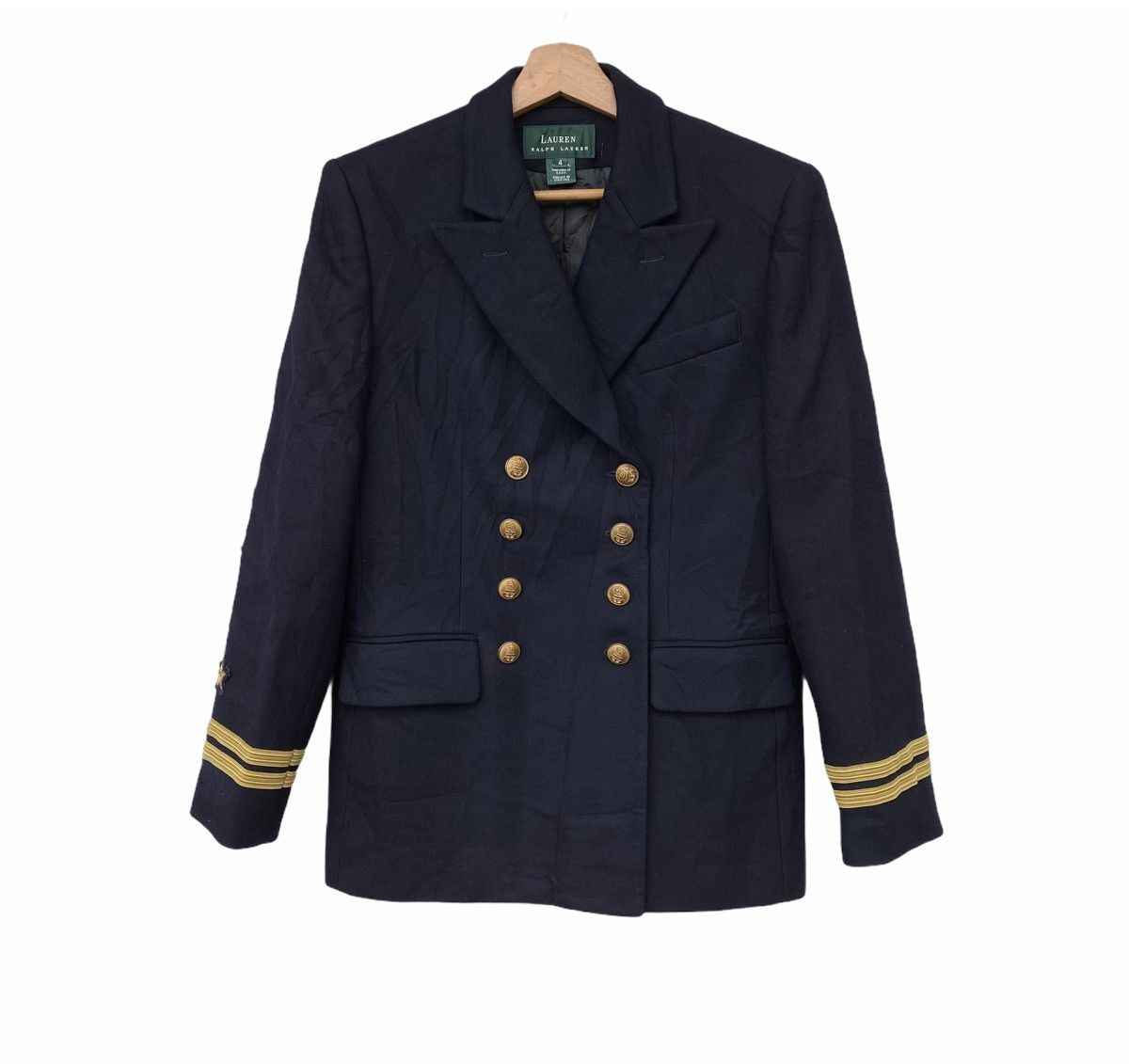Lauren Ralph Lauren Vtg Distressed Lauren by Ralph Lauren Military Captain Sz 4 Size US S / EU 44-46 / 1 - 1 Thumbnail