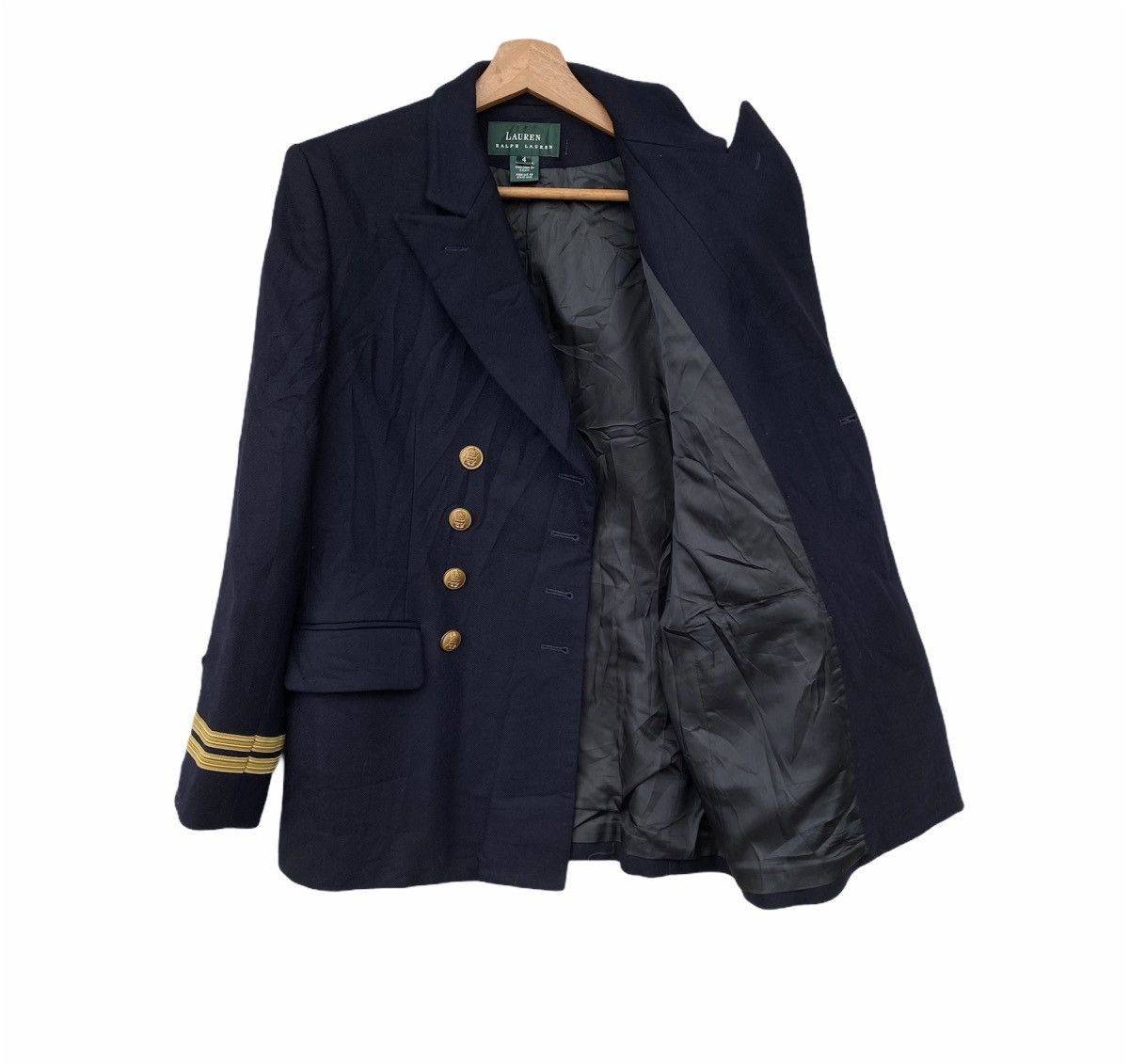 Lauren Ralph Lauren Vtg Distressed Lauren by Ralph Lauren Military Captain Sz 4 Size US S / EU 44-46 / 1 - 10 Thumbnail