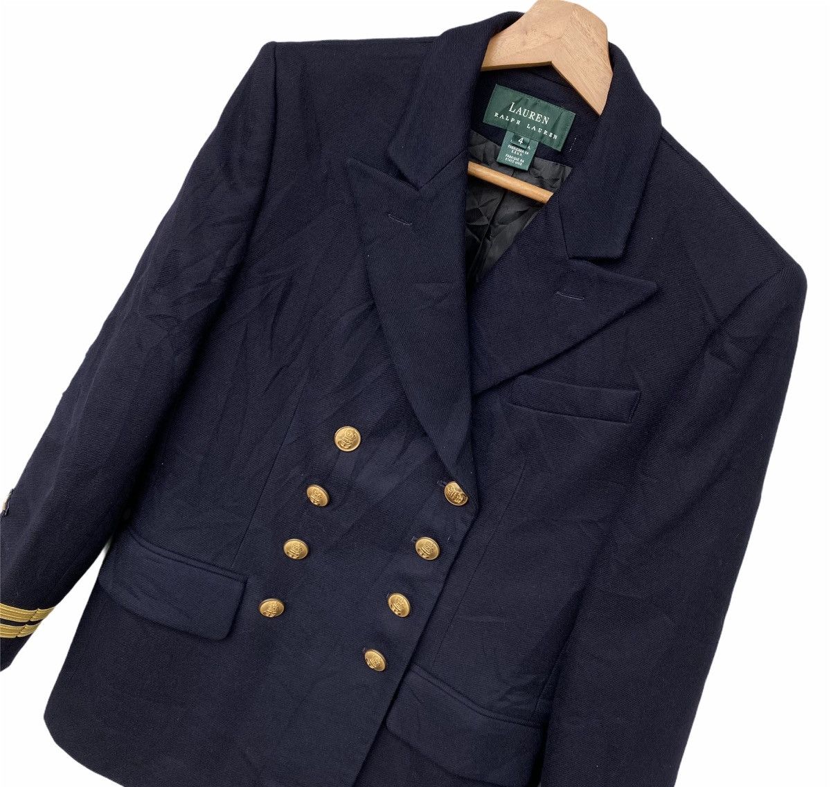 Lauren Ralph Lauren Vtg Distressed Lauren by Ralph Lauren Military Captain Sz 4 Size US S / EU 44-46 / 1 - 5 Thumbnail