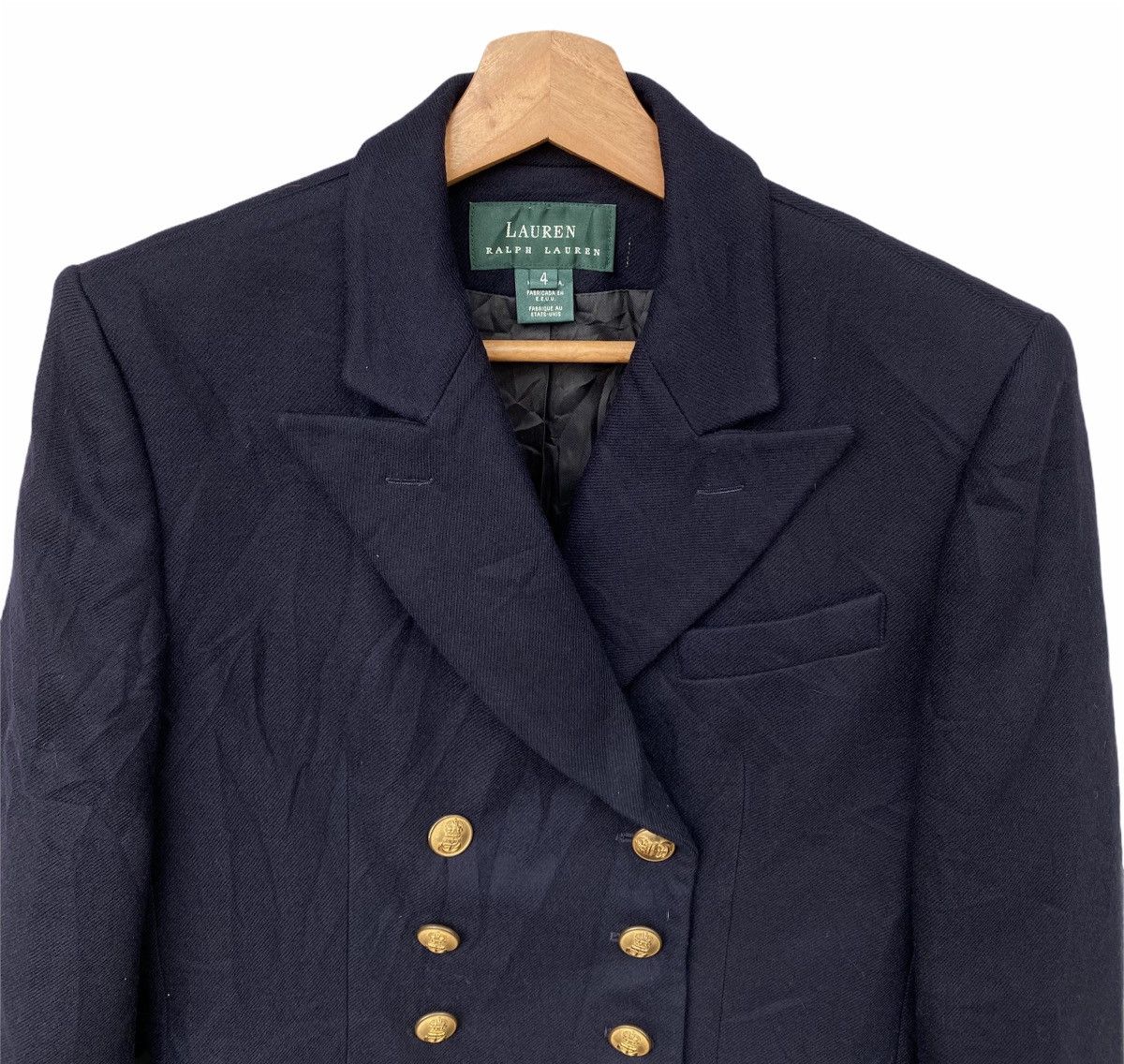 Lauren Ralph Lauren Vtg Distressed Lauren by Ralph Lauren Military Captain Sz 4 Size US S / EU 44-46 / 1 - 2 Thumbnail