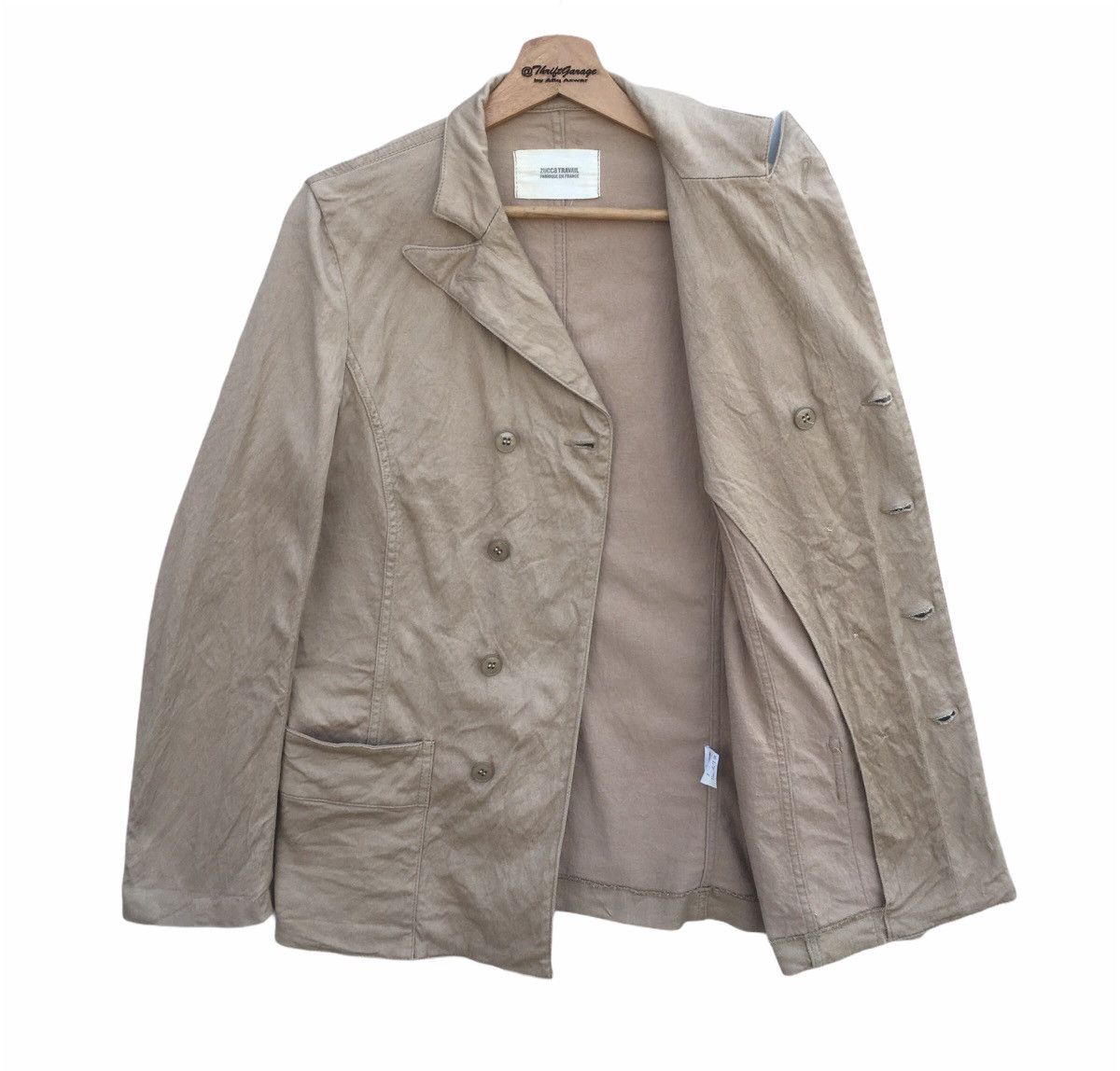 CABANE de ZUCCa Vtg Zucca Travail by Issey Miyake Pea Jacket Made in France Size US S / EU 44-46 / 1 - 9 Thumbnail