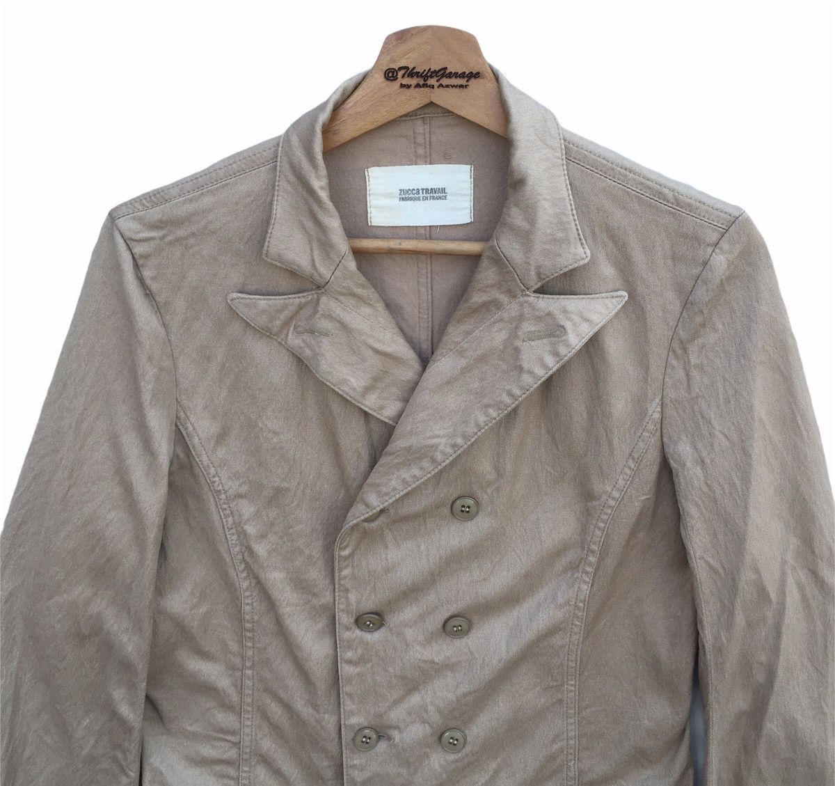 CABANE de ZUCCa Vtg Zucca Travail by Issey Miyake Pea Jacket Made in France Size US S / EU 44-46 / 1 - 2 Thumbnail