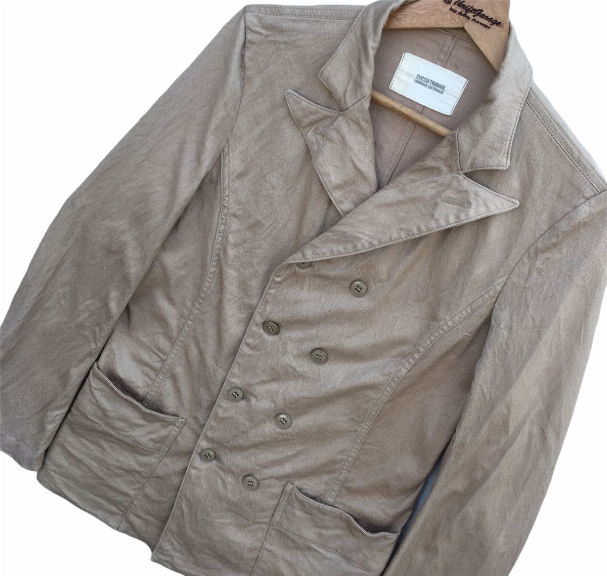 CABANE de ZUCCa Vtg Zucca Travail by Issey Miyake Pea Jacket Made in France Size US S / EU 44-46 / 1 - 3 Thumbnail