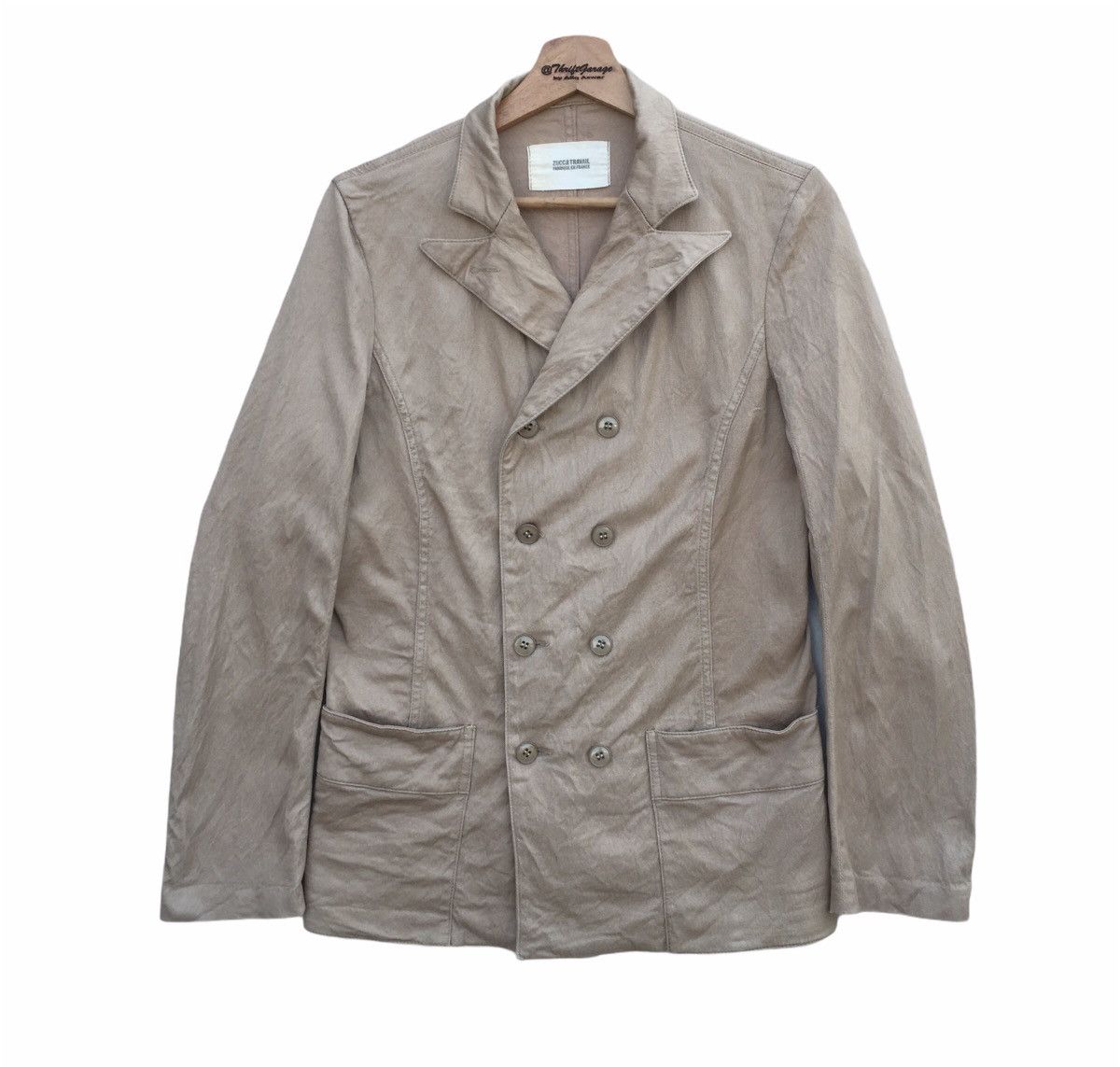 CABANE de ZUCCa Vtg Zucca Travail by Issey Miyake Pea Jacket Made in France Size US S / EU 44-46 / 1 - 1 Thumbnail