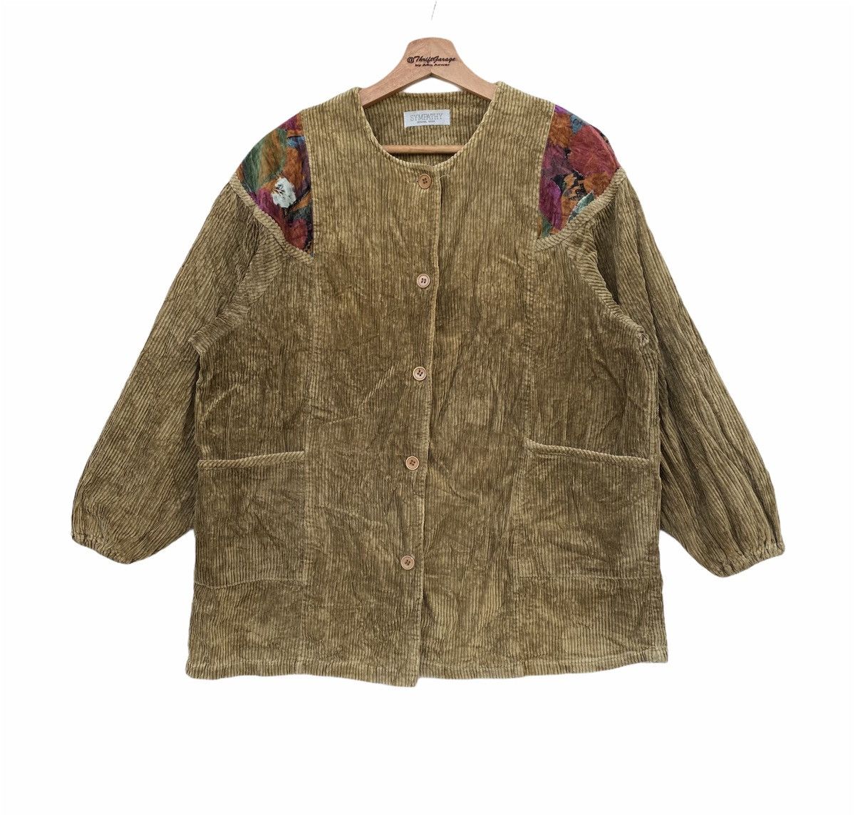 Vintage Japanese Brand Patchwork Corduroy Cardigan Jacket