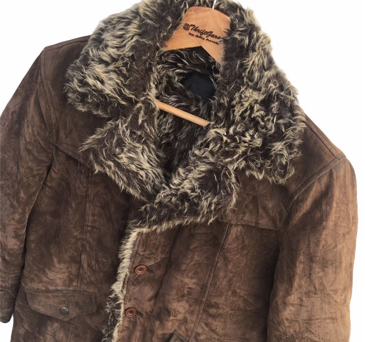 Japanese Brand Velvet Pazzo Denim Double Collar Fur Sherling Jacket Size US L / EU 52-54 / 3 - 4 Thumbnail