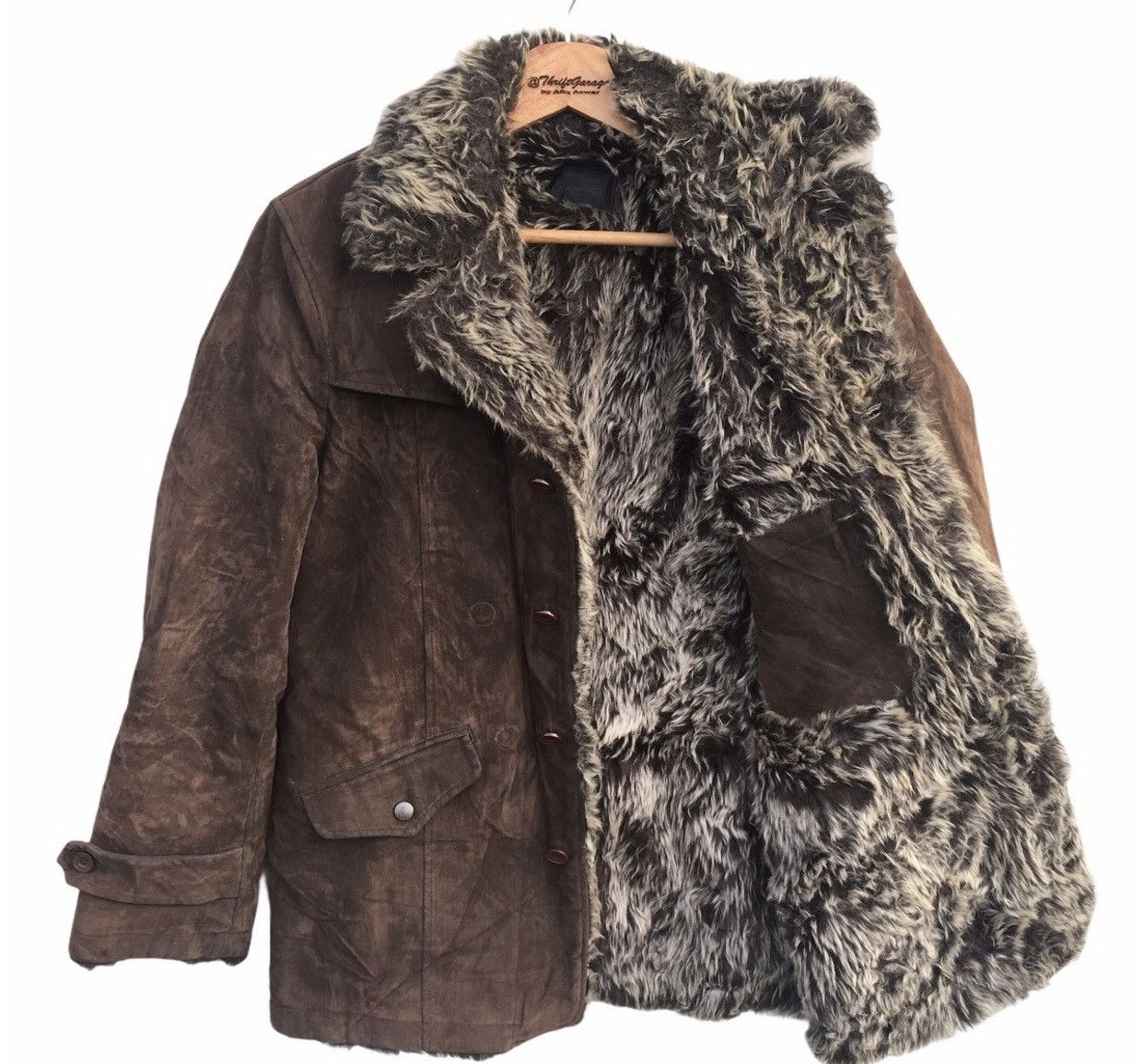 Japanese Brand Velvet Pazzo Denim Double Collar Fur Sherling Jacket Size US L / EU 52-54 / 3 - 8 Thumbnail