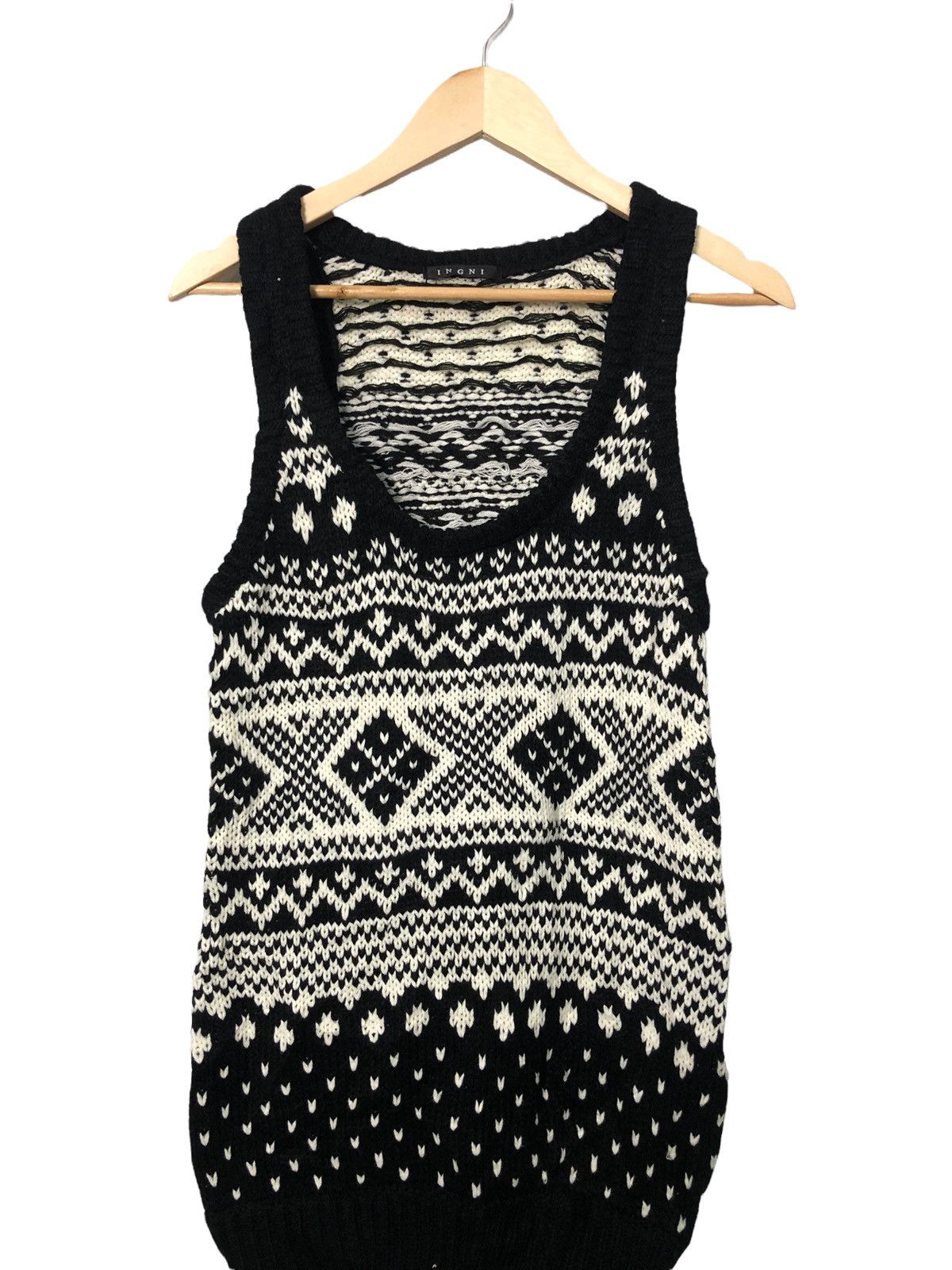Homespun Knitwear Vintage Ingni Full Print Knitwear Sleeveless Size XS / US 0-2 / IT 36-38 - 2 Thumbnail