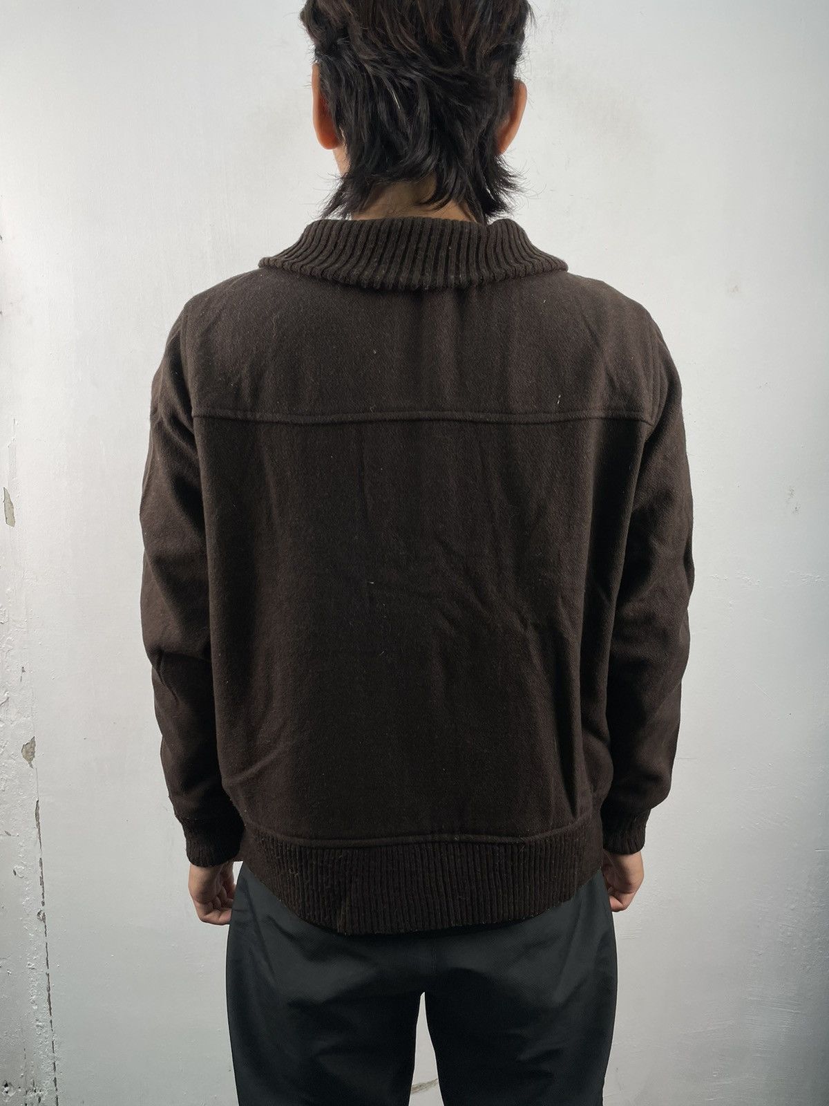 Japanese Brand Vintage Wool Varsity Jacket Brown Travis Scott Style Size US M / EU 48-50 / 2 - 2 Thumbnail