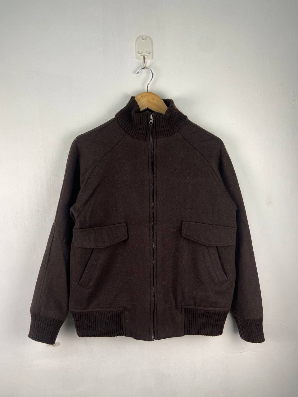 Japanese Brand Vintage Wool Varsity Jacket Brown Travis Scott Style Size US M / EU 48-50 / 2 - 3 Thumbnail