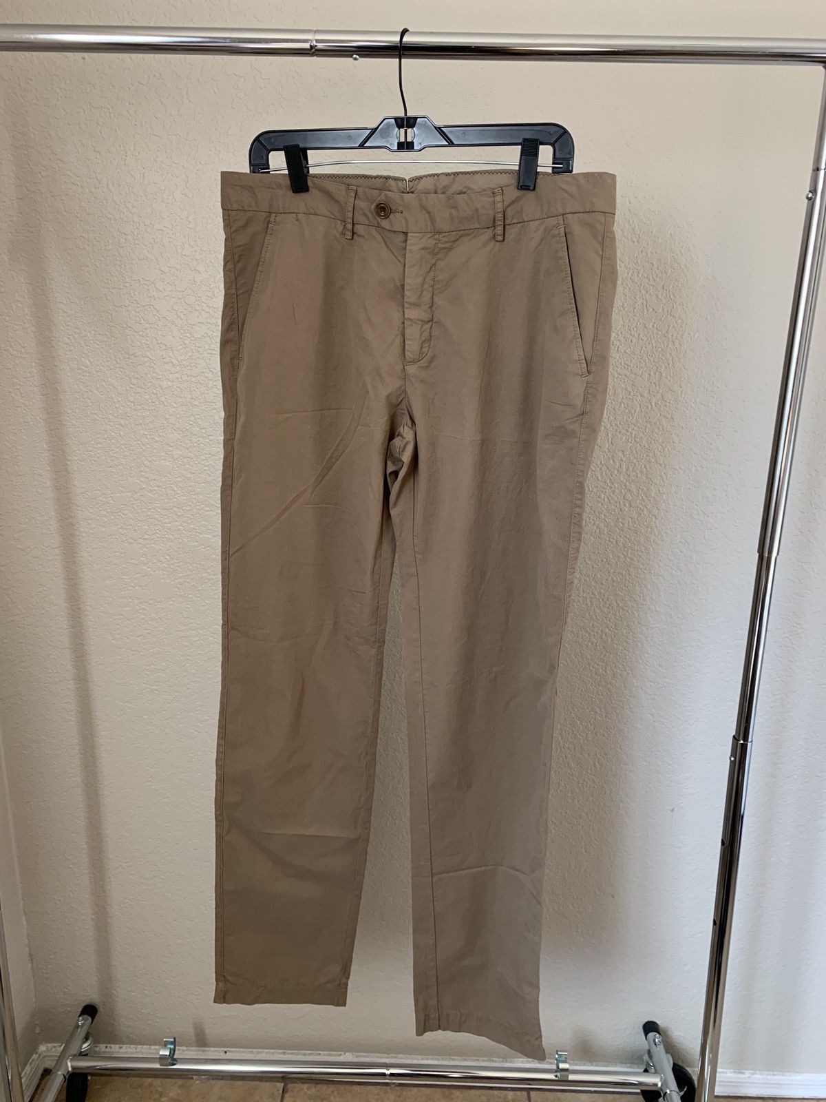 image of Hartford $230 Brown Cotton Straight Leg Chino Pants in Khaki, Men's (Size 36)