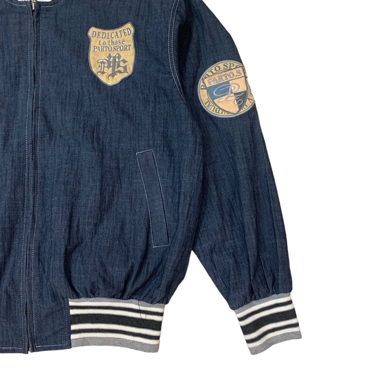 Japanese Brand Vintage Parto ll Individual Bomber Jacket Size US L / EU 52-54 / 3 - 7 Thumbnail