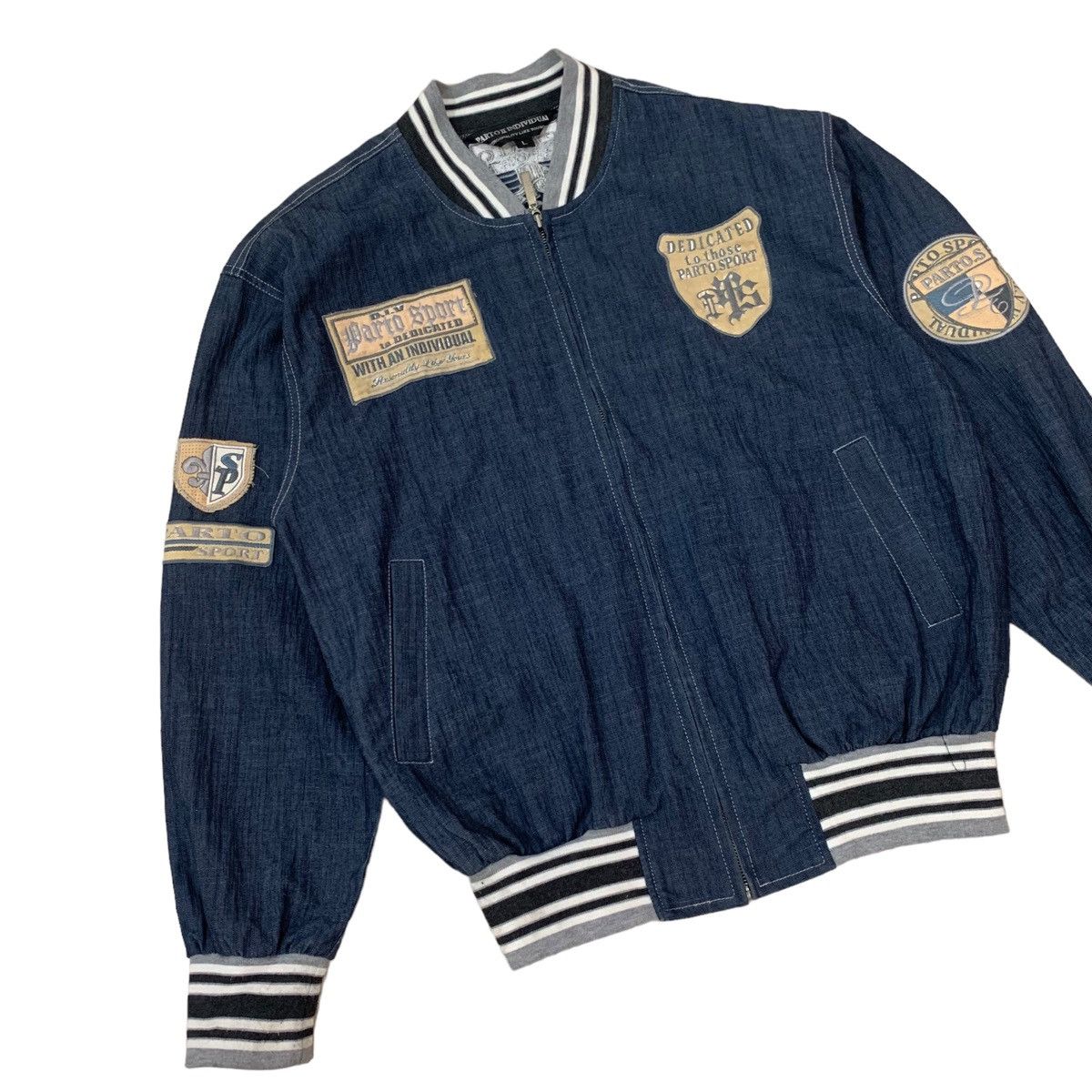 Japanese Brand Vintage Parto ll Individual Bomber Jacket Size US L / EU 52-54 / 3 - 5 Thumbnail