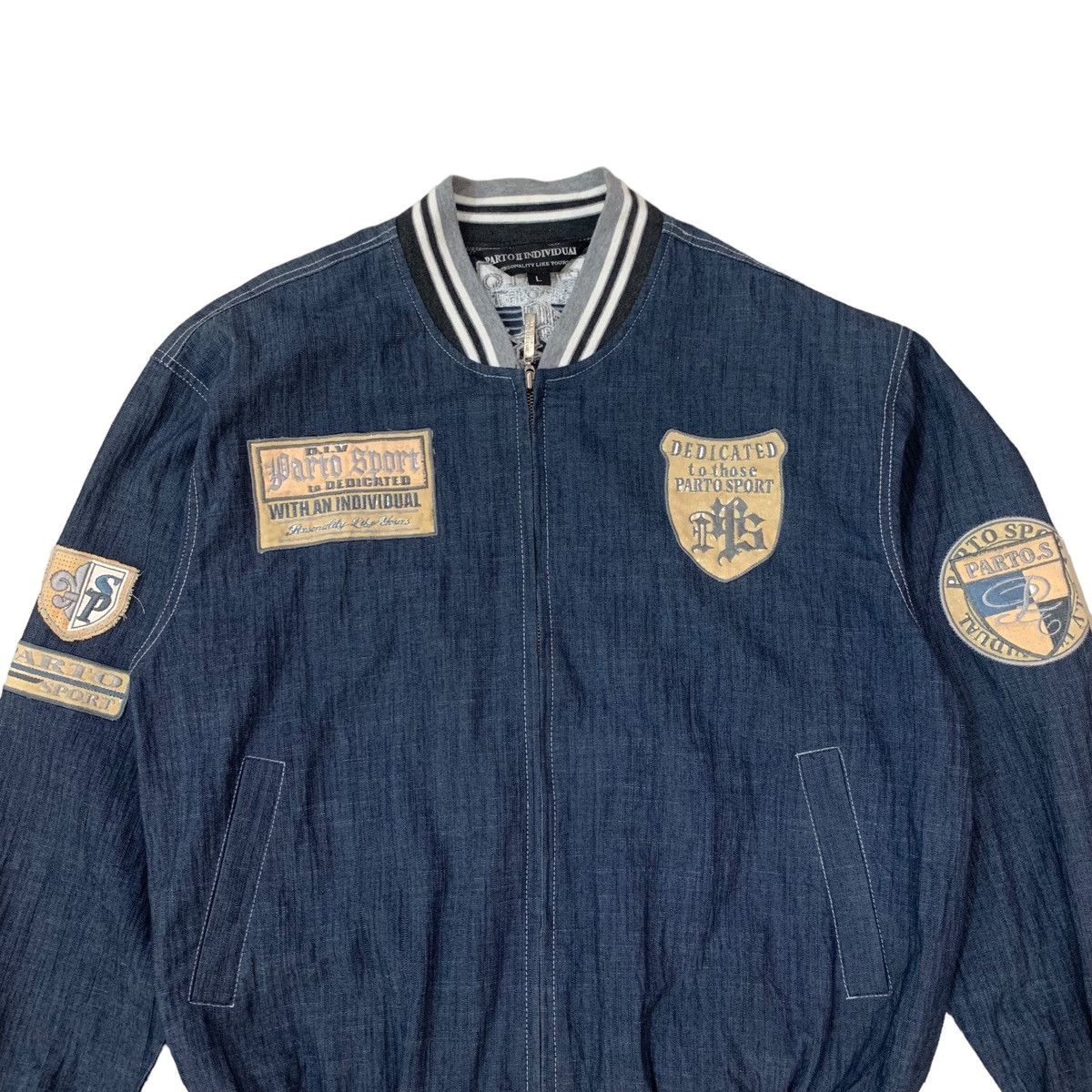 Japanese Brand Vintage Parto ll Individual Bomber Jacket Size US L / EU 52-54 / 3 - 3 Thumbnail