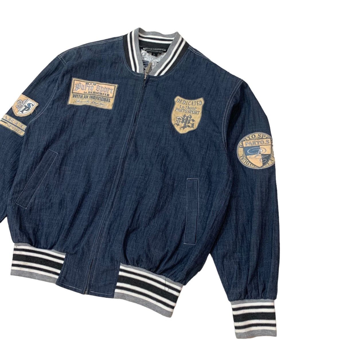 Japanese Brand Vintage Parto ll Individual Bomber Jacket Size US L / EU 52-54 / 3 - 4 Thumbnail