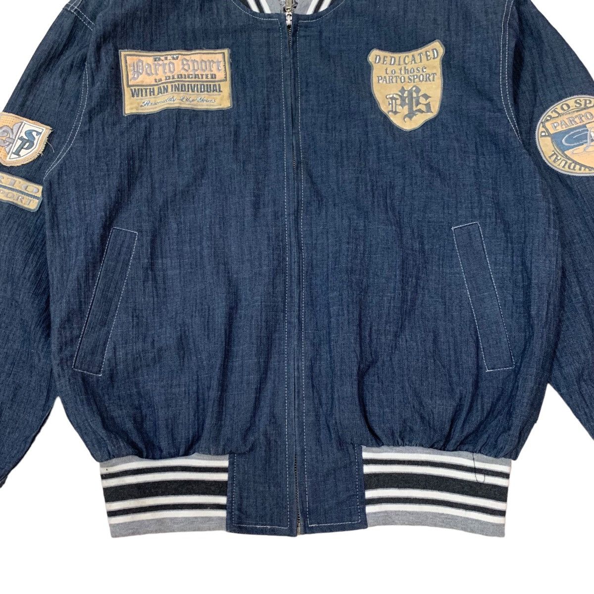 Japanese Brand Vintage Parto ll Individual Bomber Jacket Size US L / EU 52-54 / 3 - 9 Thumbnail
