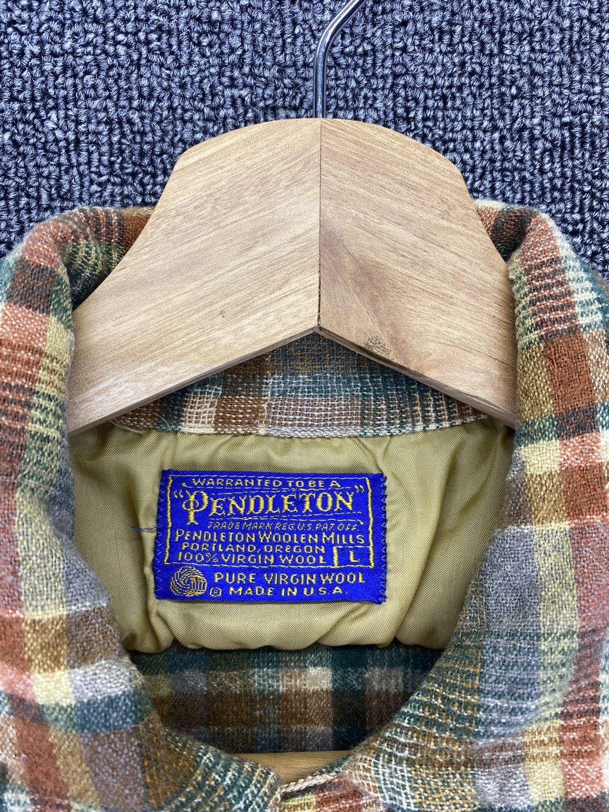 Flannel Vintage Pendleton Wool Flannel Shadow Plaid Shirts Button Up Size L / US 10 / IT 46 - 3 Thumbnail