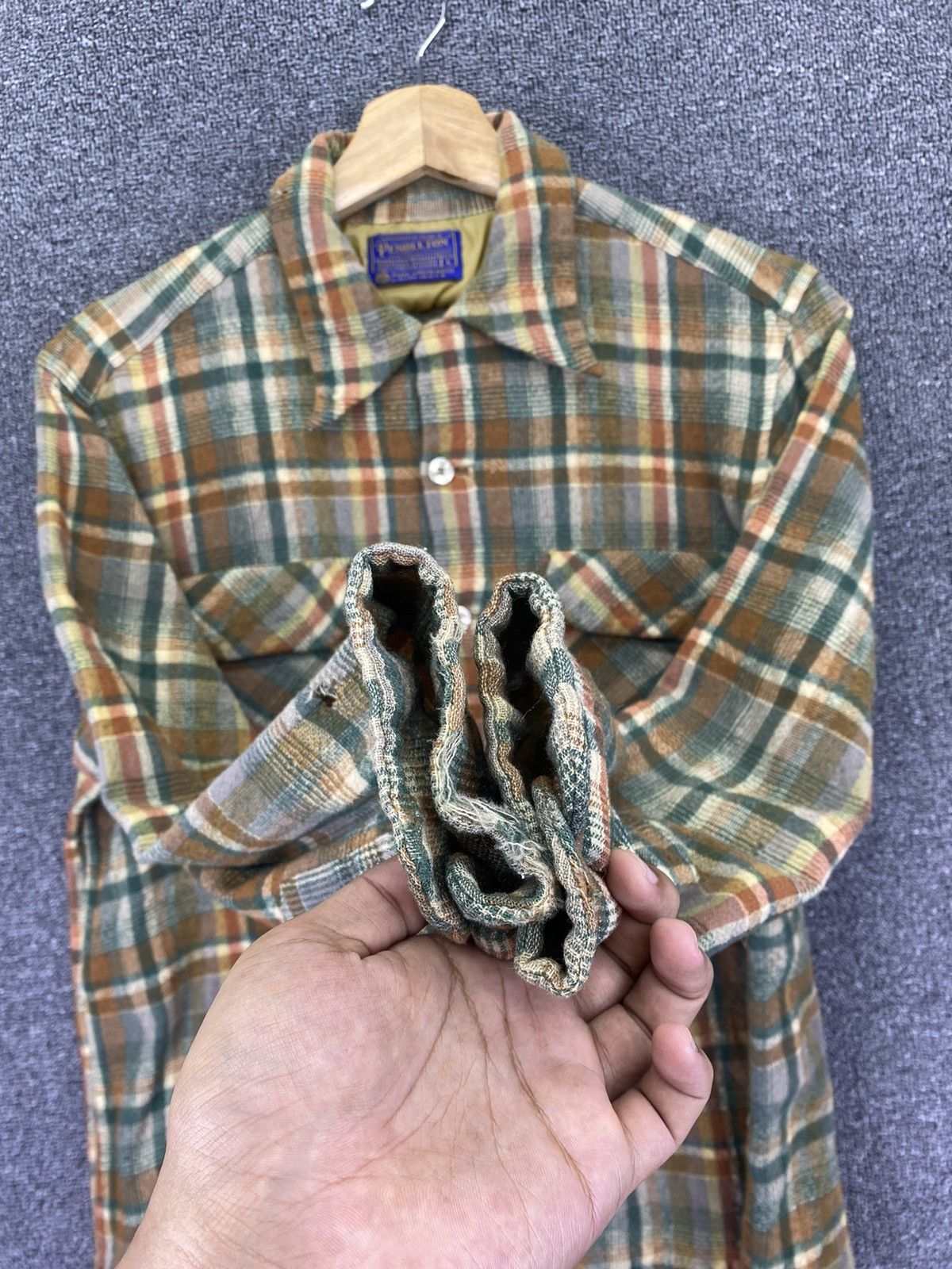Flannel Vintage Pendleton Wool Flannel Shadow Plaid Shirts Button Up Size L / US 10 / IT 46 - 13 Thumbnail