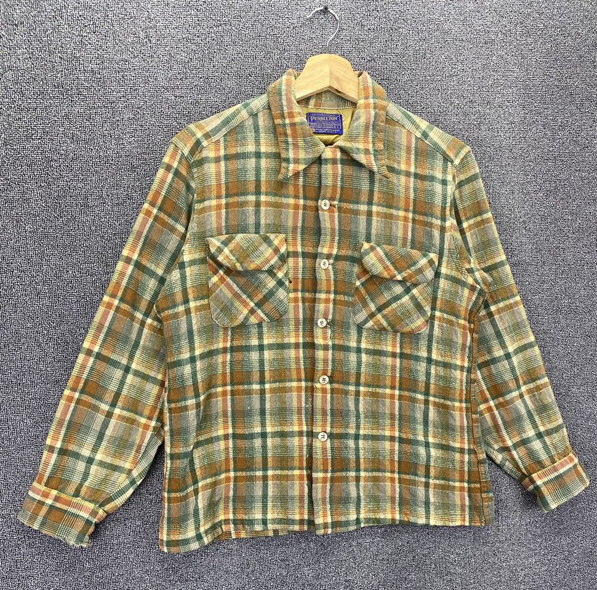Flannel Vintage Pendleton Wool Flannel Shadow Plaid Shirts Button Up Size L / US 10 / IT 46 - 2 Thumbnail