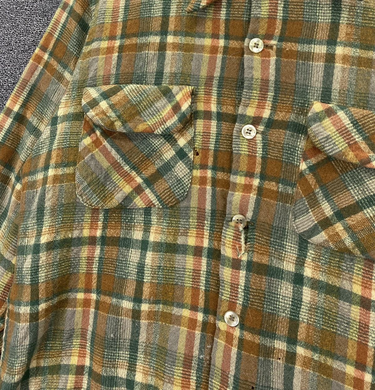Flannel Vintage Pendleton Wool Flannel Shadow Plaid Shirts Button Up Size L / US 10 / IT 46 - 6 Thumbnail