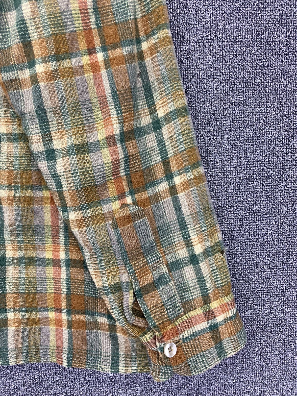 Flannel Vintage Pendleton Wool Flannel Shadow Plaid Shirts Button Up Size L / US 10 / IT 46 - 9 Thumbnail
