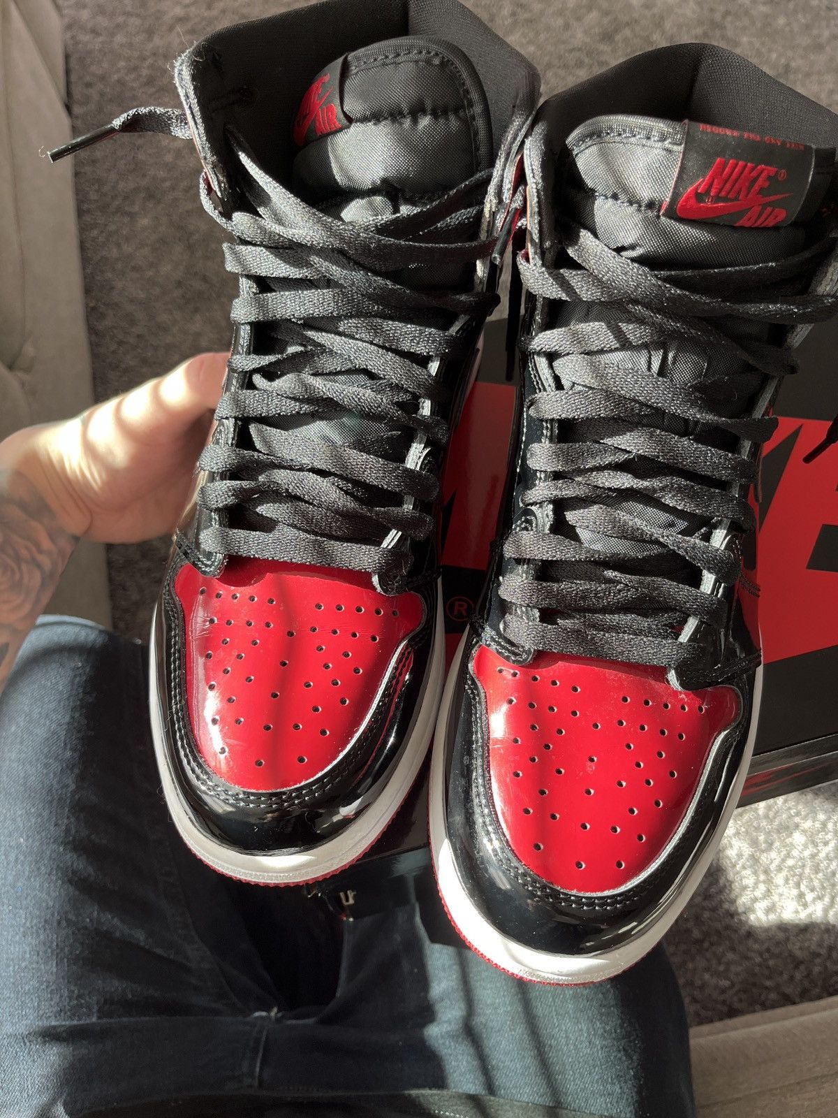 Jordan Brand Air Jordan 1 high patent bred Size US 8.5 / EU 41-42 - 1 Thumbnail