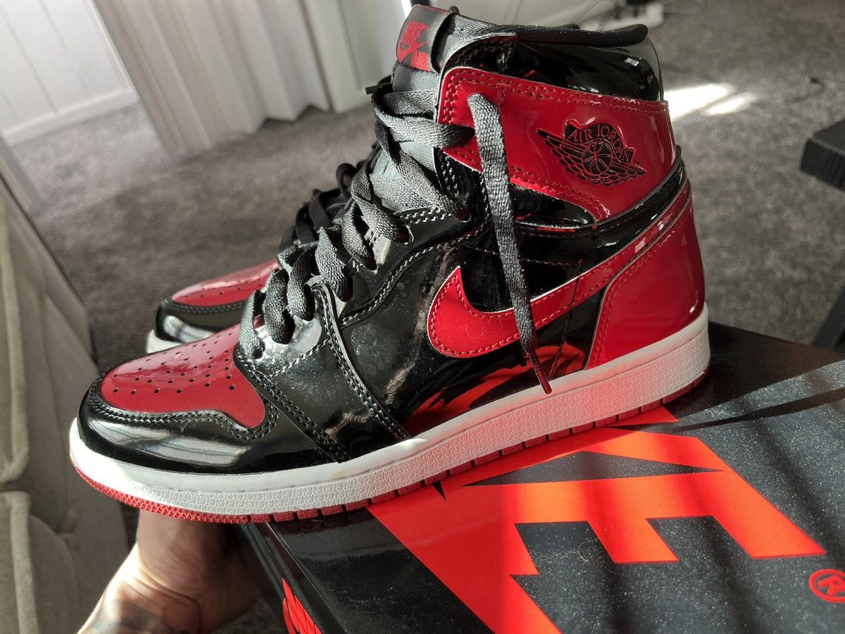 Jordan Brand Air Jordan 1 high patent bred Size US 8.5 / EU 41-42 - 2 Thumbnail