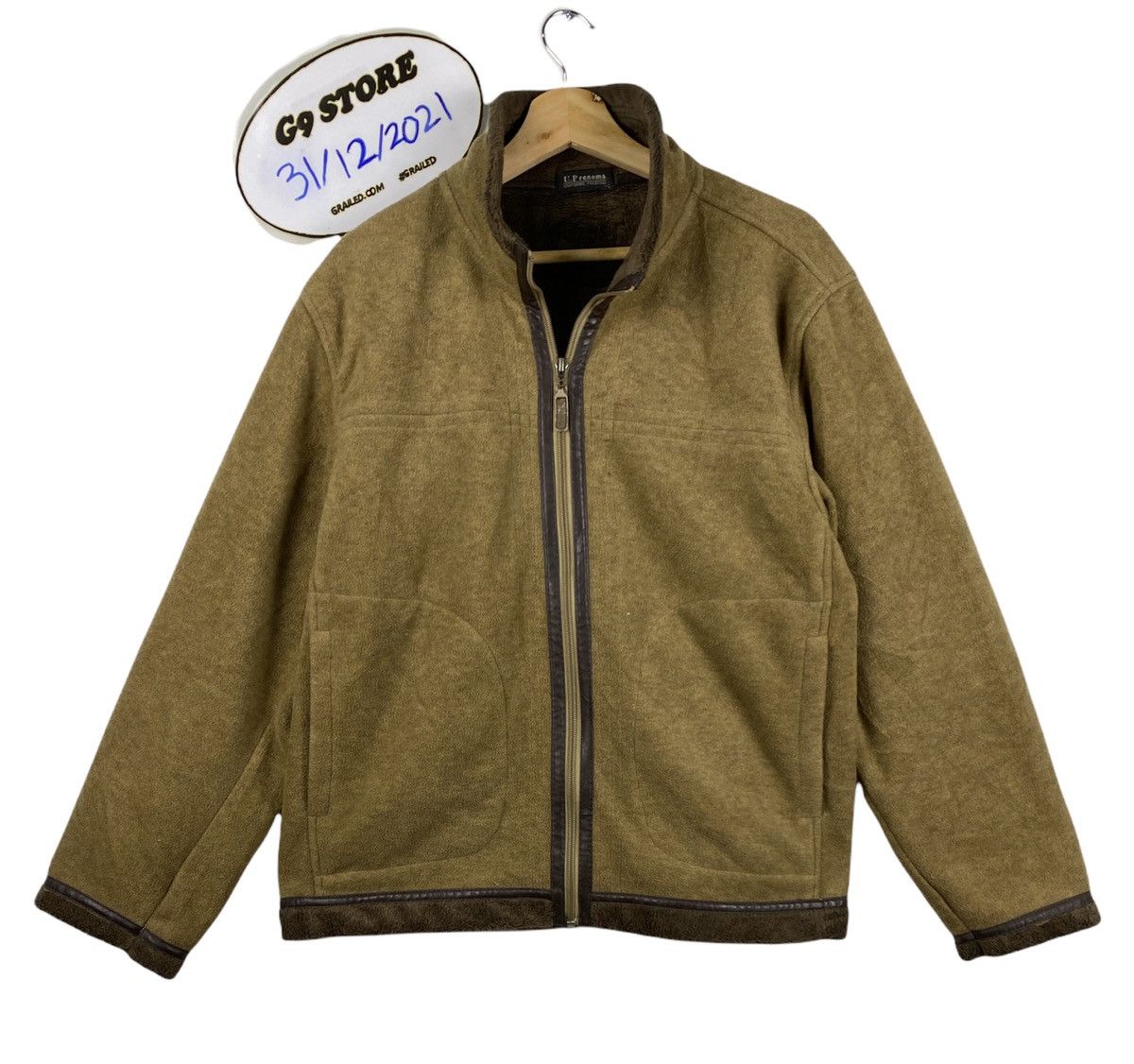 image of Steal Vintage Fleece Zipper Jacket By Renoma, Men's (Size Large)