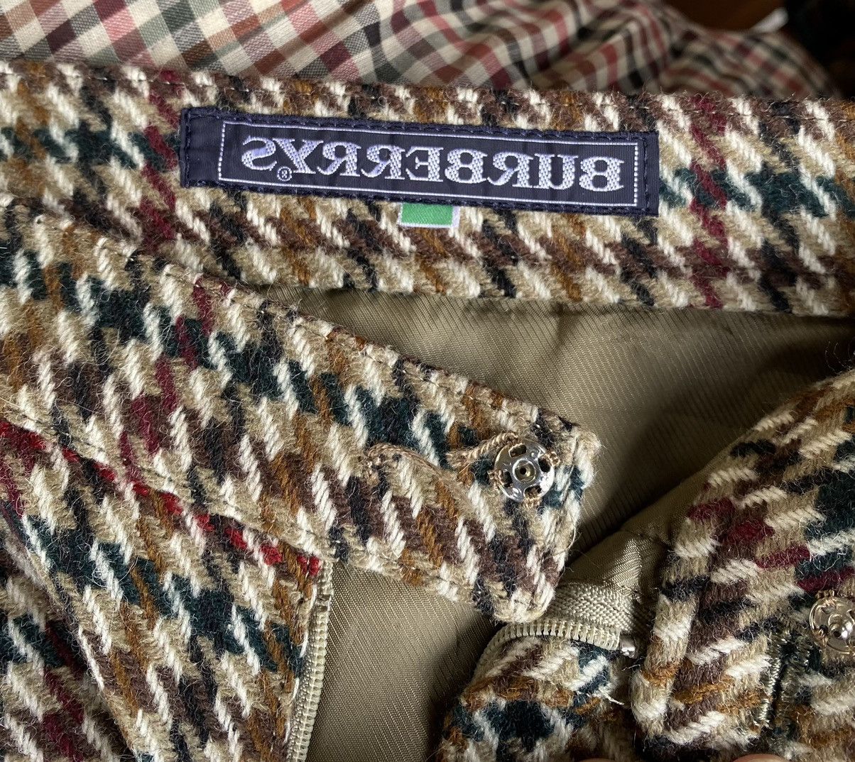 Burberry Vintage 90's Burberrys Nova Check Wool Skirt Size 25" / US 0 / IT 36 - 3 Thumbnail