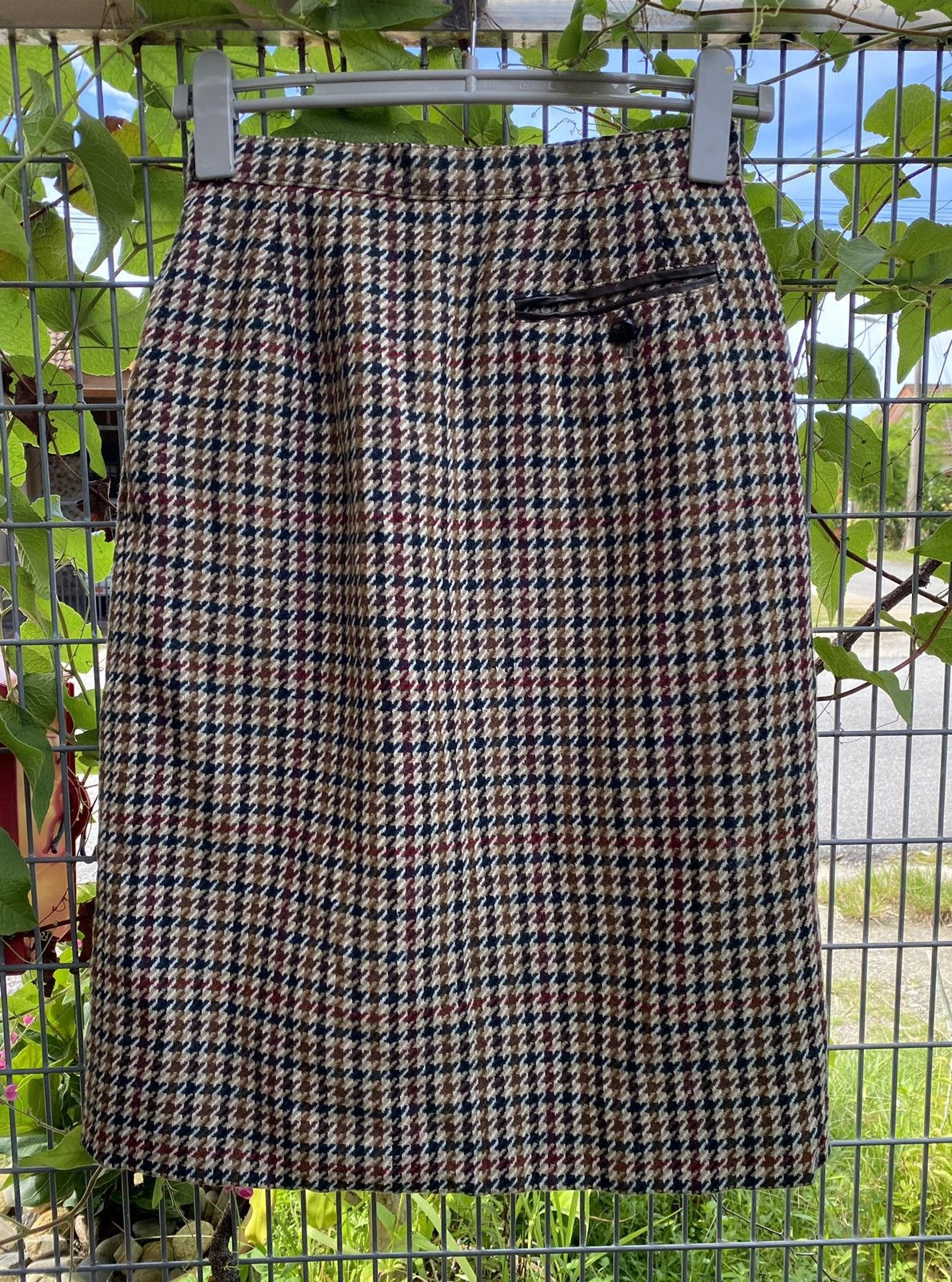Burberry Vintage 90's Burberrys Nova Check Wool Skirt Size 25" / US 0 / IT 36 - 2 Thumbnail
