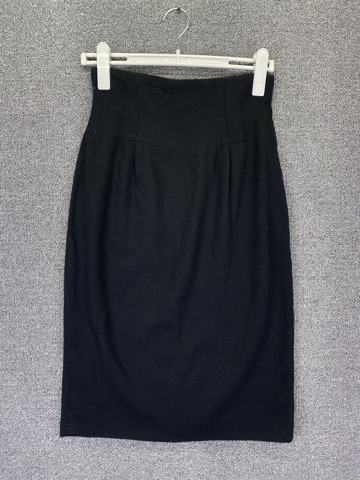 Vintage 80s Dior Virgin Wool Black Midi Skirts