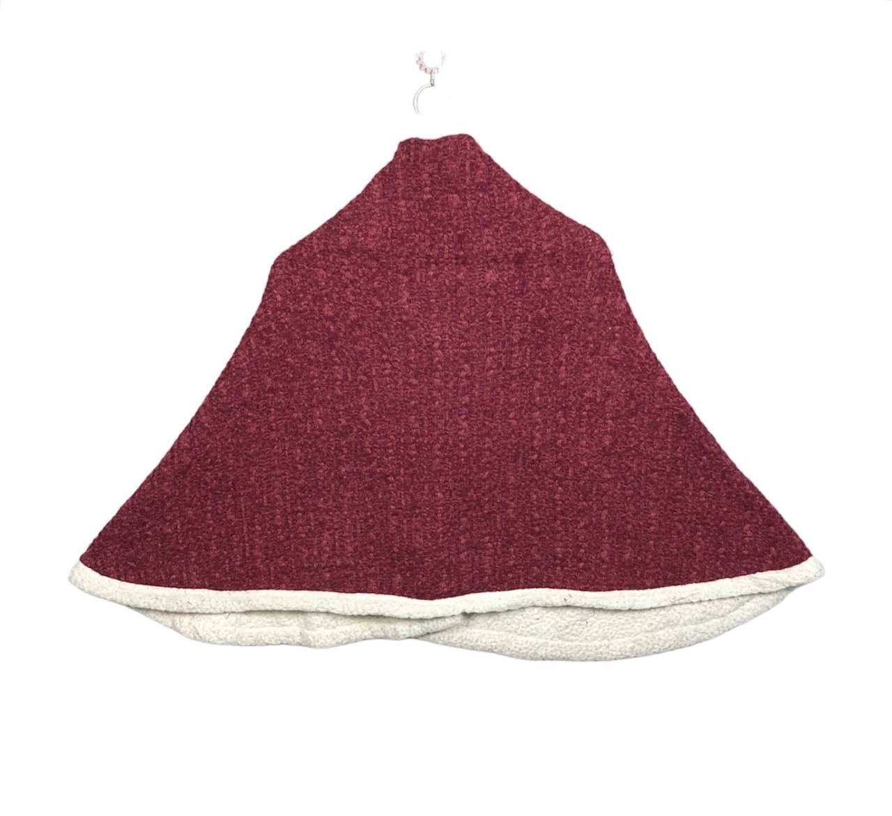 Cloak Rare!! Maroon Wool Poncho Capes Cloak Autumn Winter Size US M / EU 48-50 / 2 - 2 Thumbnail
