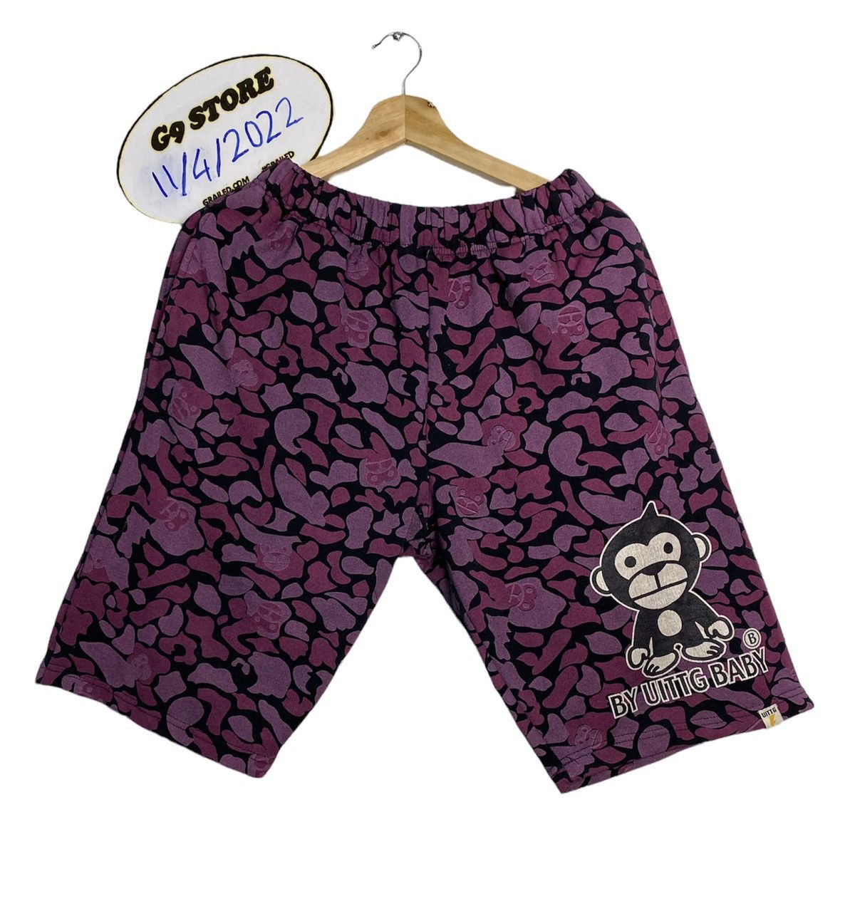 Japanese Brand SHOOT 🔥 Vintage Fullprint Uittg Baby Milo Short Pants Size US 32 / EU 48 - 1 Thumbnail