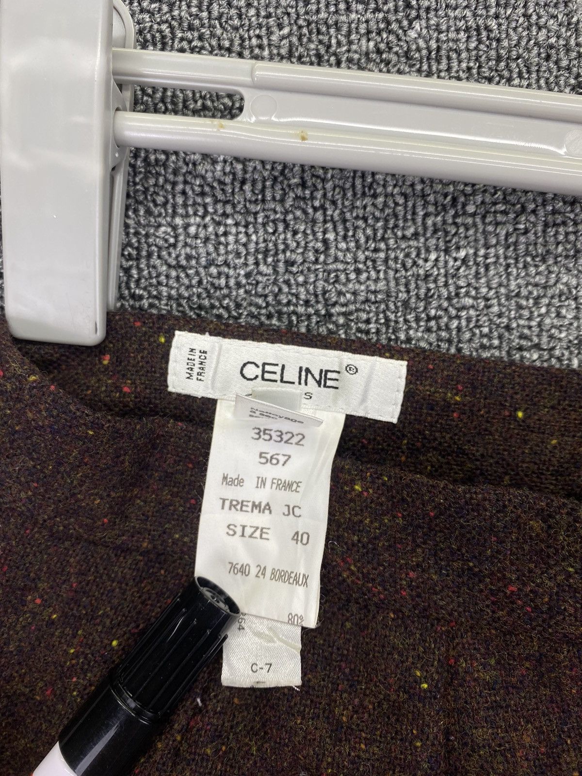 Celine Vintage Celine Paris Trema JC Wool Mini Skirts Size 28" / US 6 / IT 42 - 6 Thumbnail