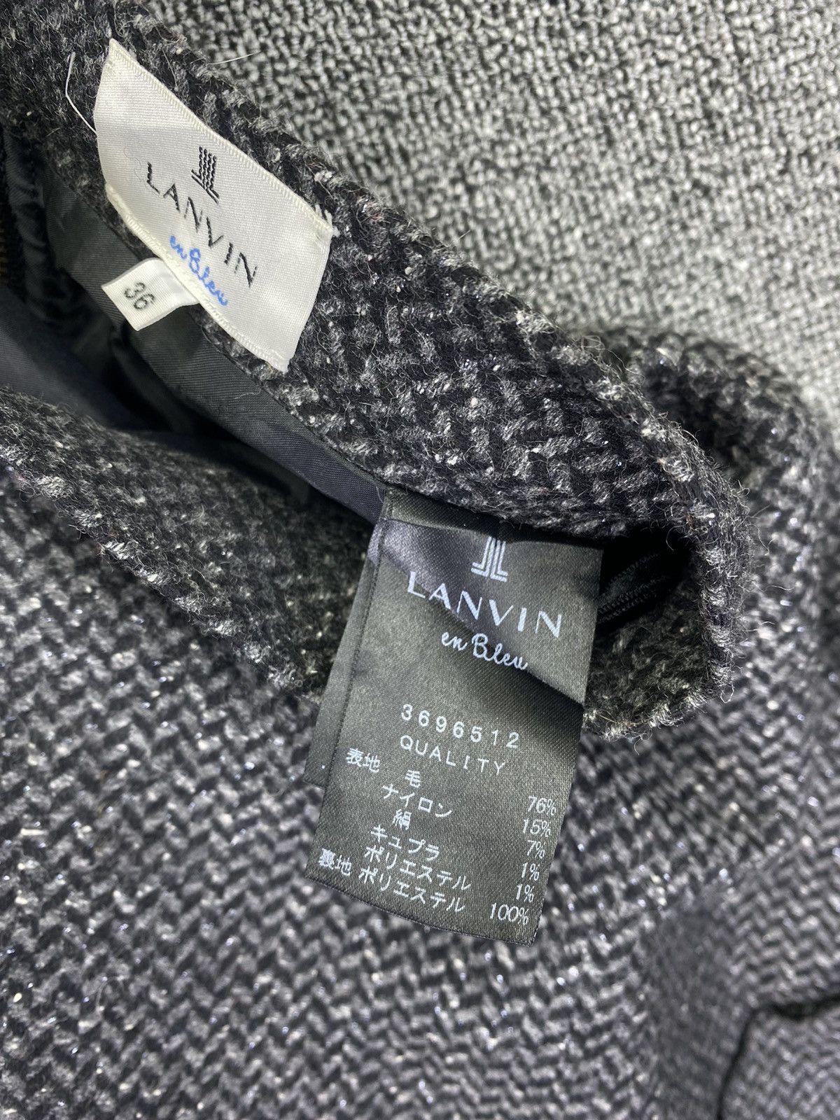 Lanvin Vintage Lanvin Wool Mini Skirts Size 24" / US 00 / IT 34 - 4 Thumbnail