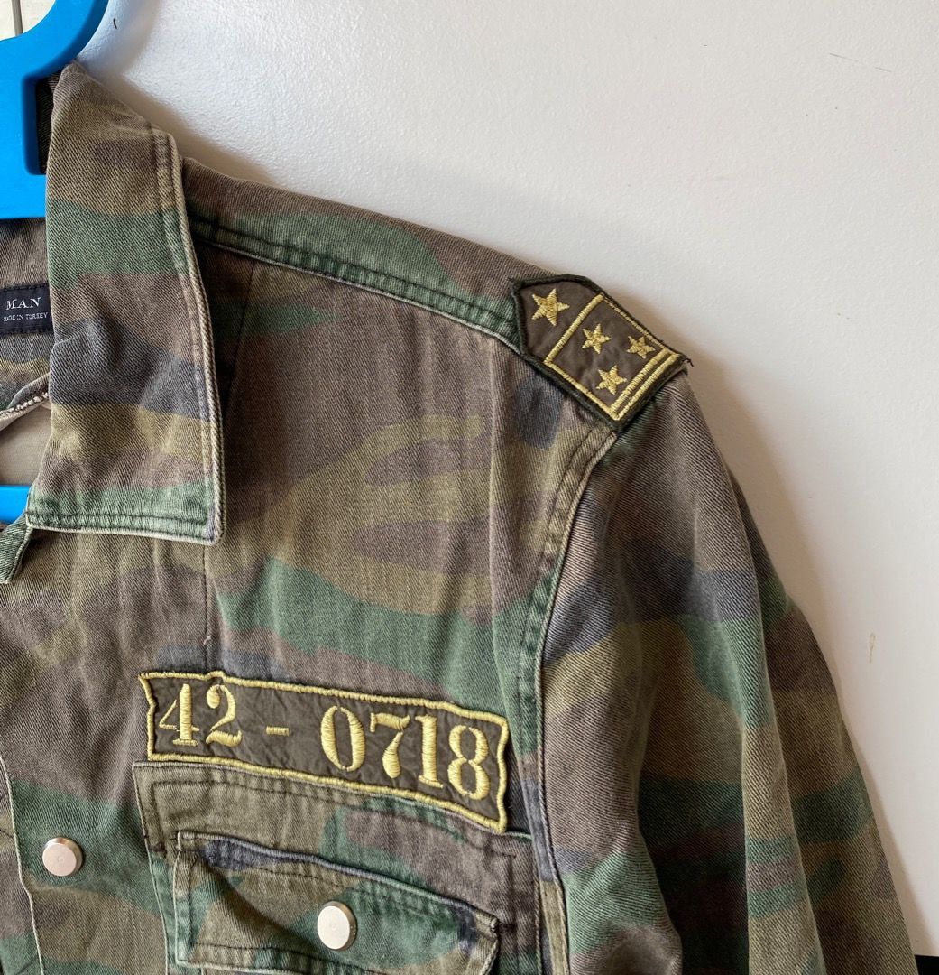 Zara ZARA MAN MILITARY CAMO INSPIRED JACKET Size US M / EU 48-50 / 2 - 5 Thumbnail