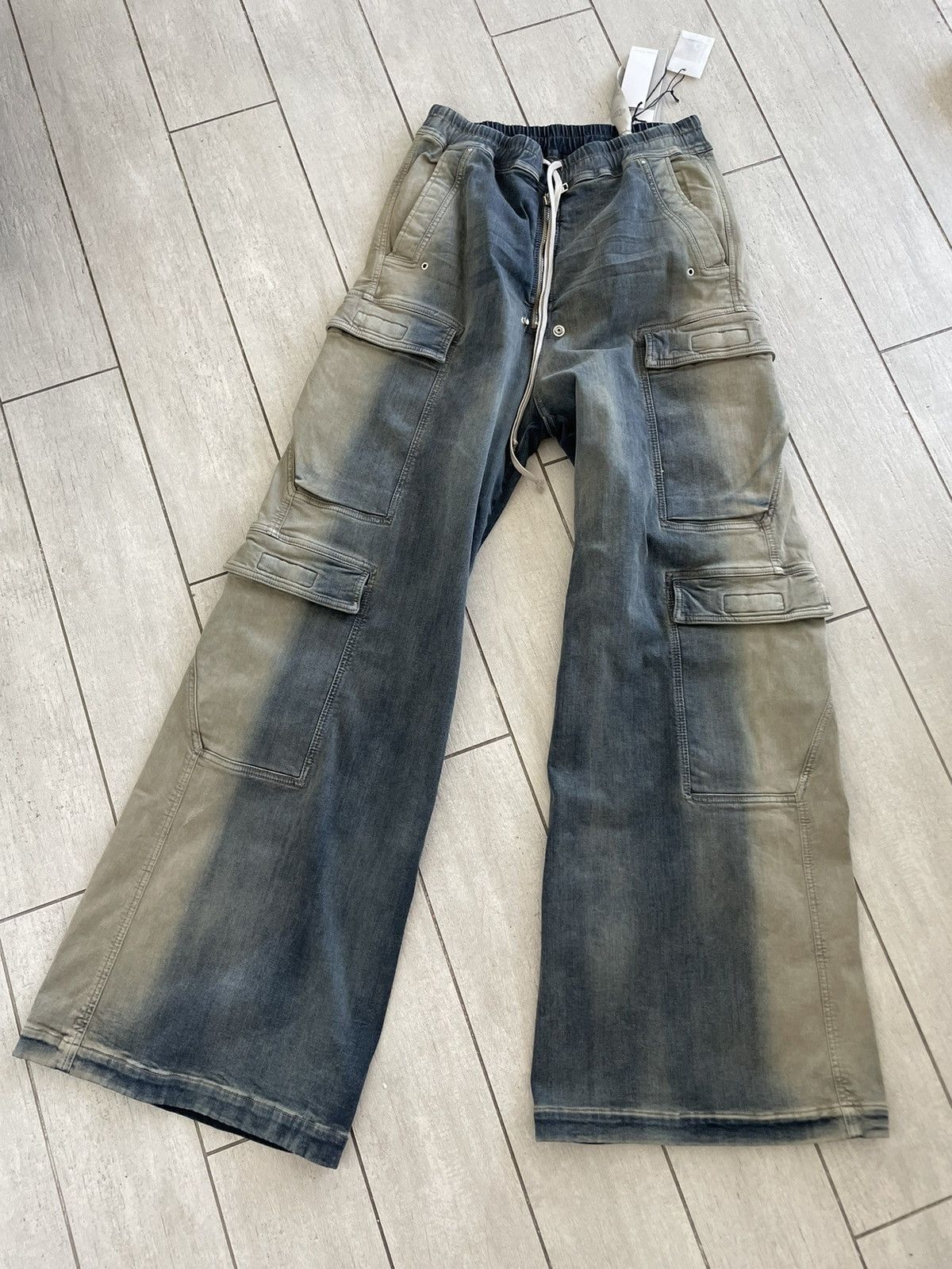Rick Owens (SOLD)RICK OWENS SS23 EDFU DENIM CARGO PANTS Grailed