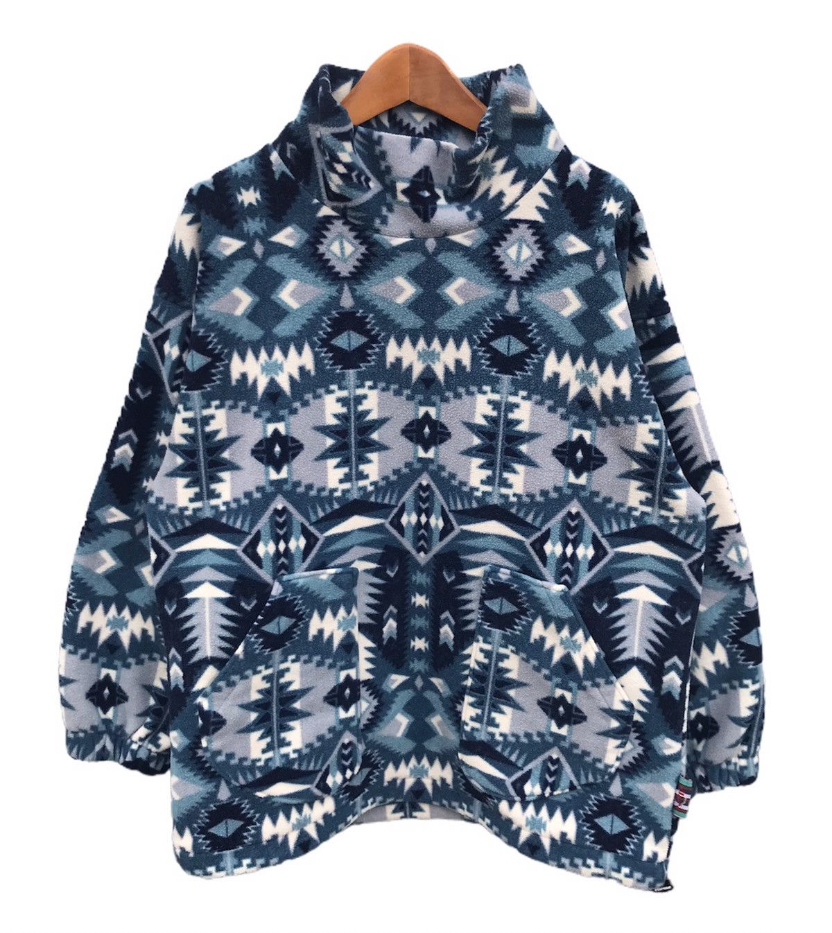 Vintage Vintage Ellesse native printed turtleneck fleece sweatshirt Size US M / EU 48-50 / 2 - 2 Thumbnail