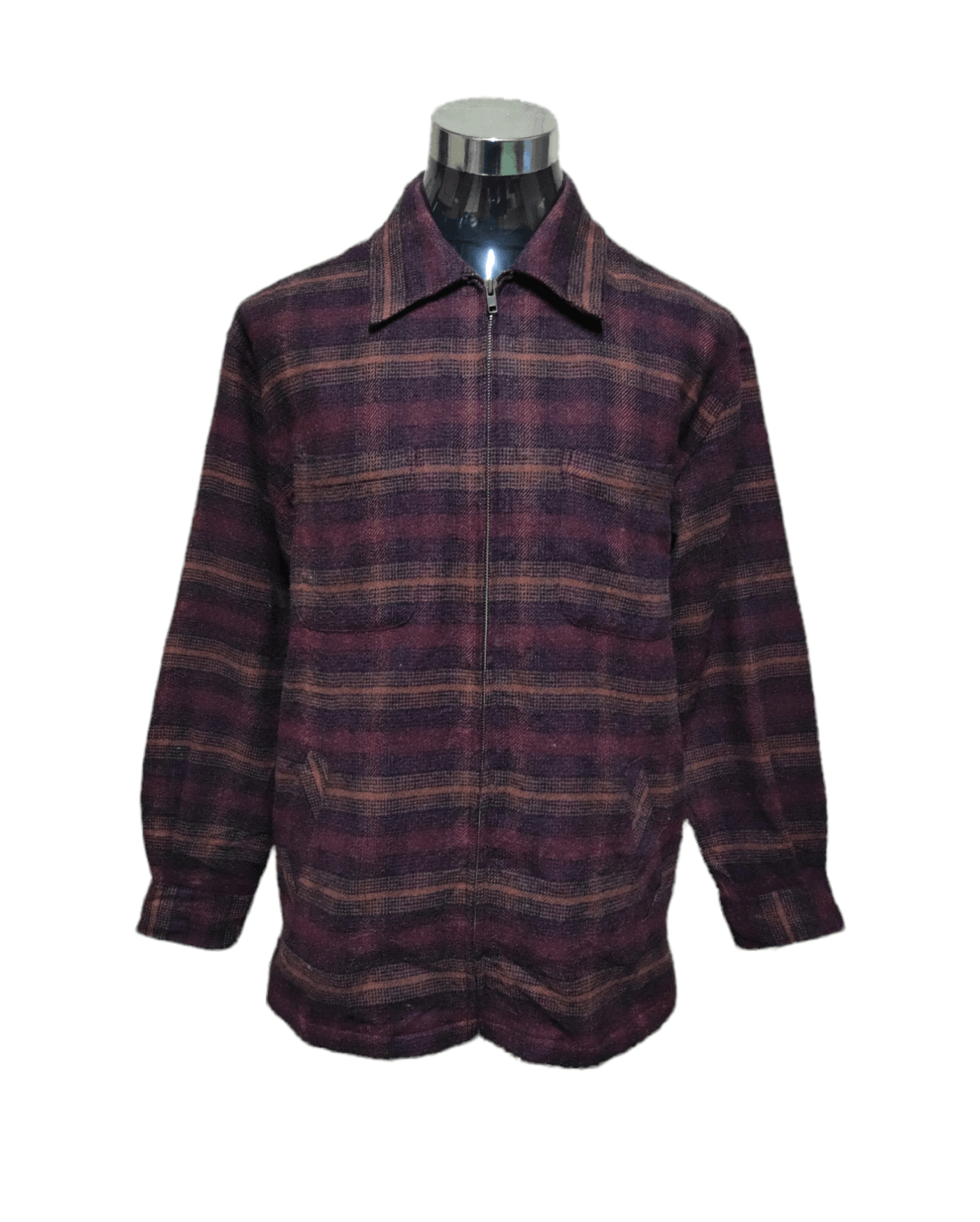 Ralph Eton Checkered Zipper Flannel
