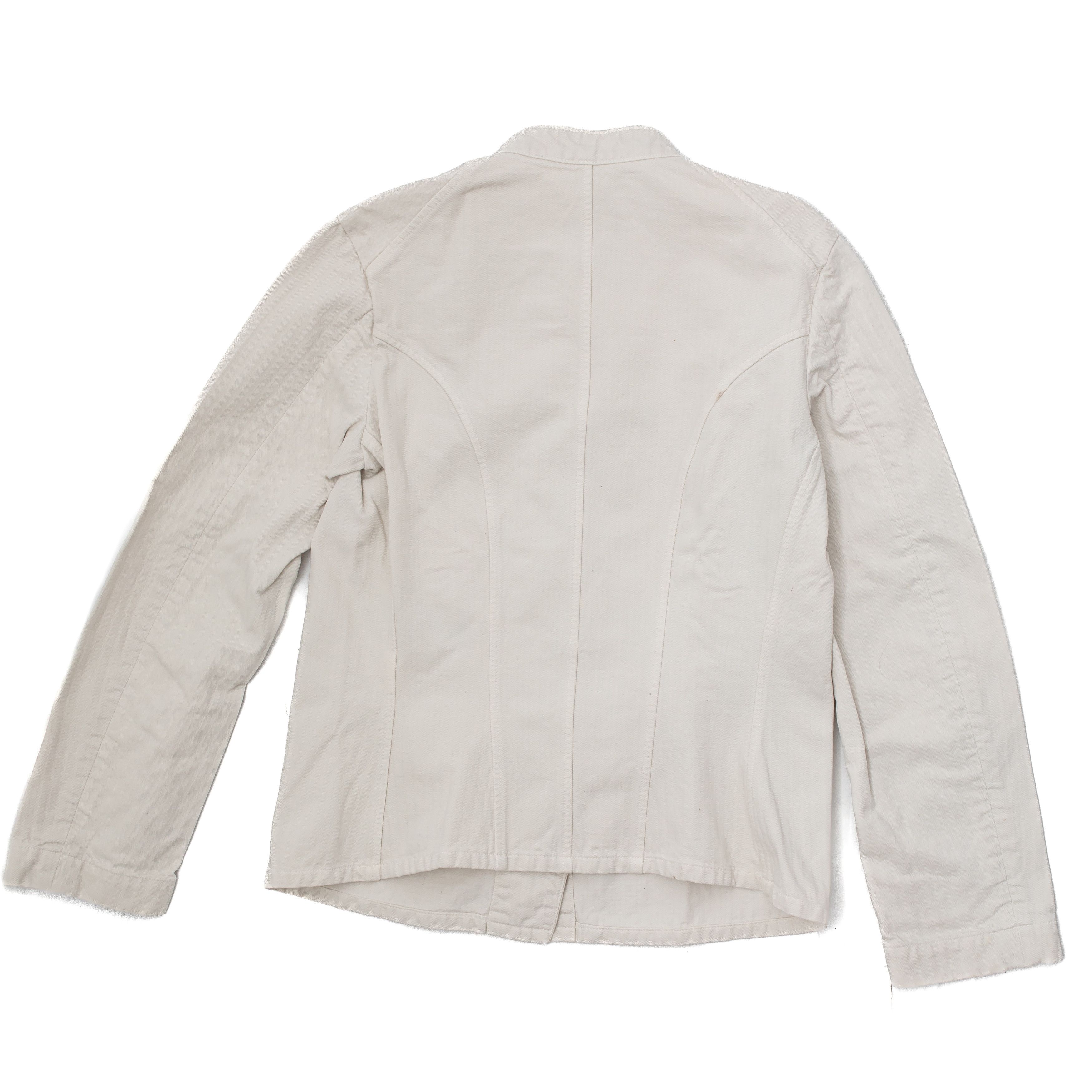 Japanese Brand LENO & CO White Denim Jacket Size S / US 4 / IT 40 - 3 Thumbnail