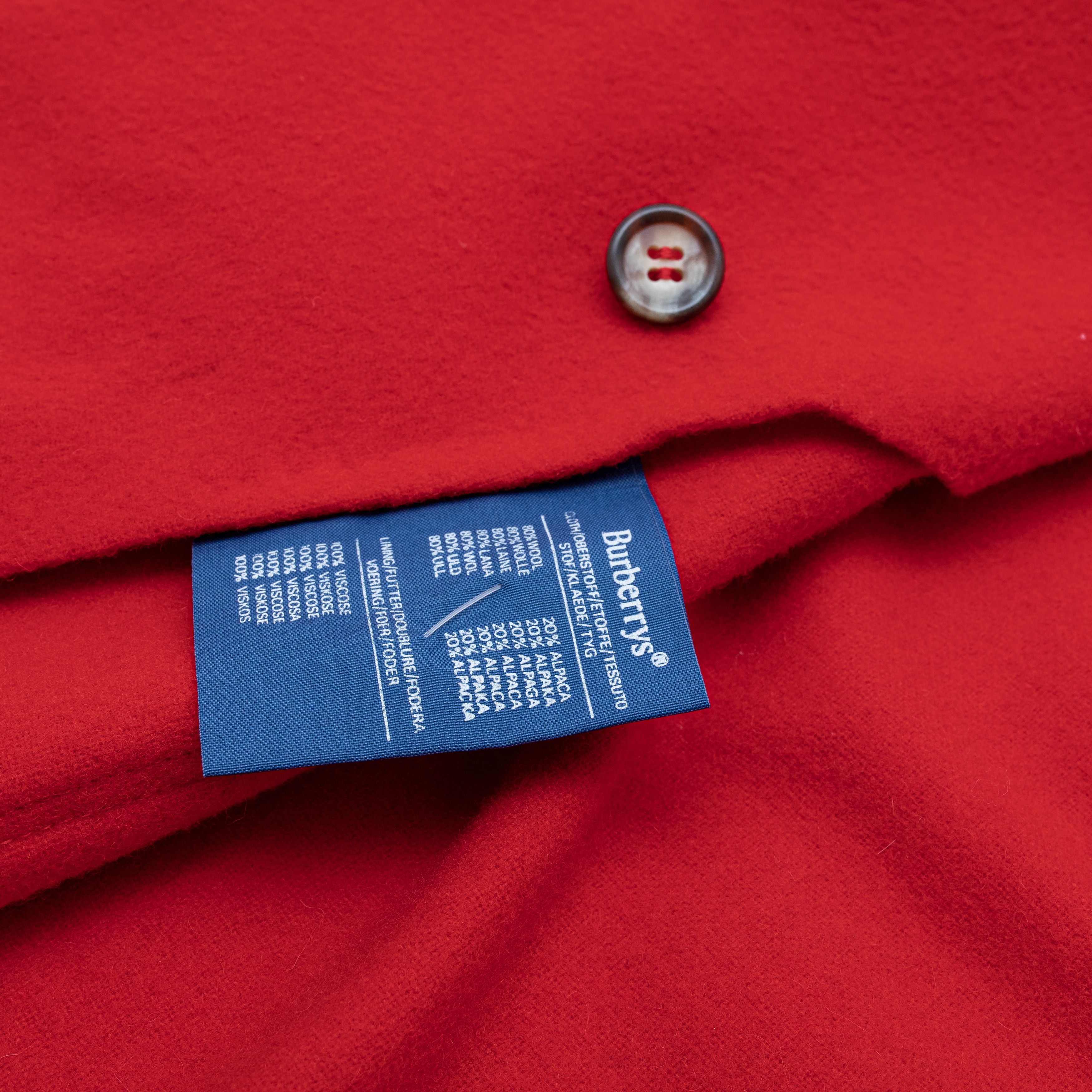 Burberry BURBERRYS Vintage Red Wool Peacoat Size L / US 10 / IT 46 - 6 Thumbnail