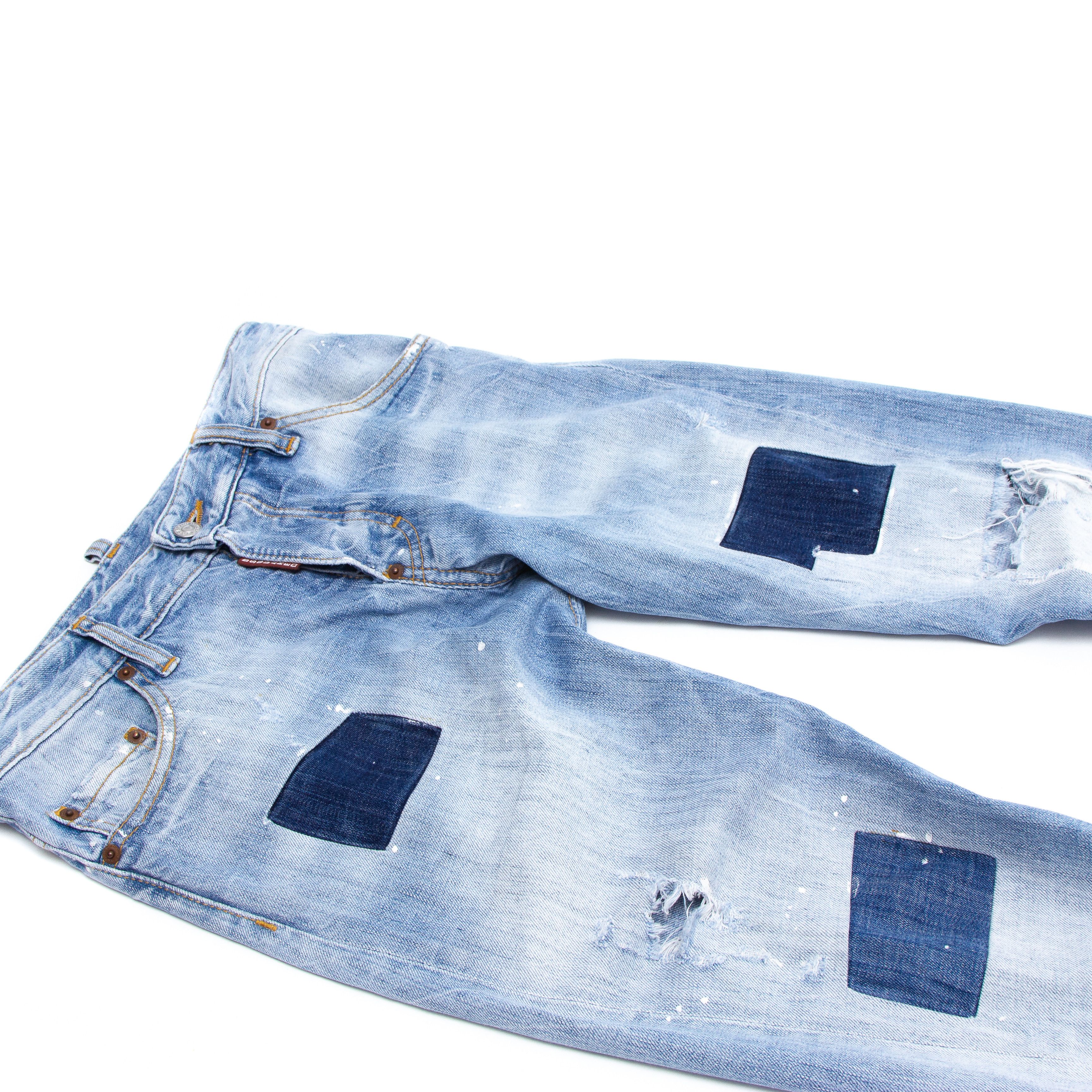 Dsquared2 DSQUERED2 Patchwork Distressed Painter Jeans Size US 29 - 3 Thumbnail
