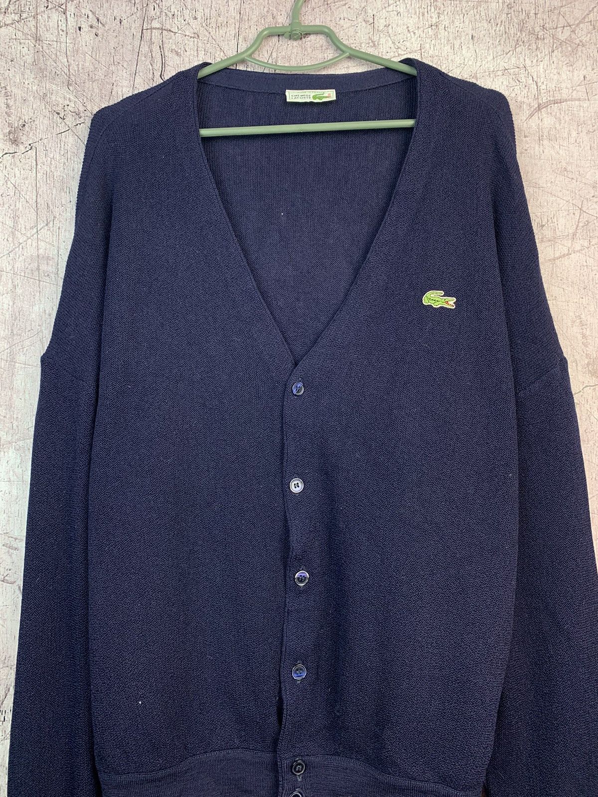 Lacoste Vintage Cardigan Buttons Wool Sweater Size US L / EU 52-54 / 3 - 4 Thumbnail