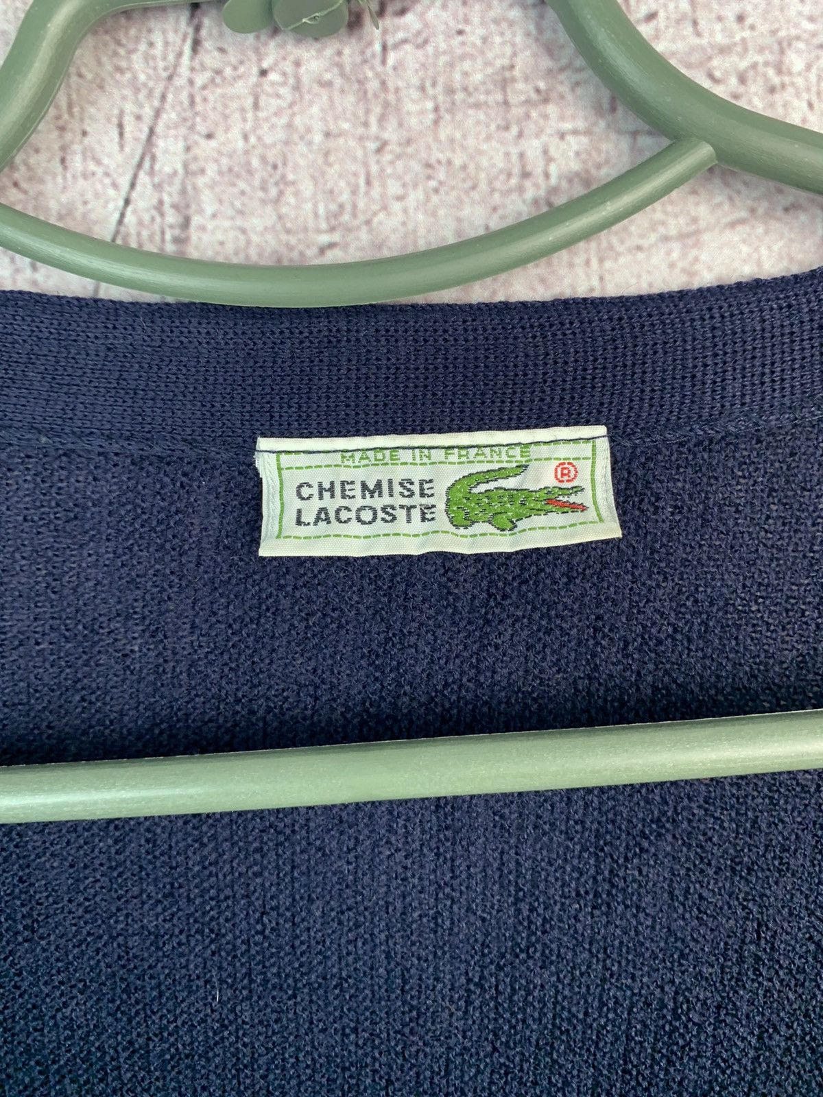 Lacoste Vintage Cardigan Buttons Wool Sweater Size US L / EU 52-54 / 3 - 5 Thumbnail
