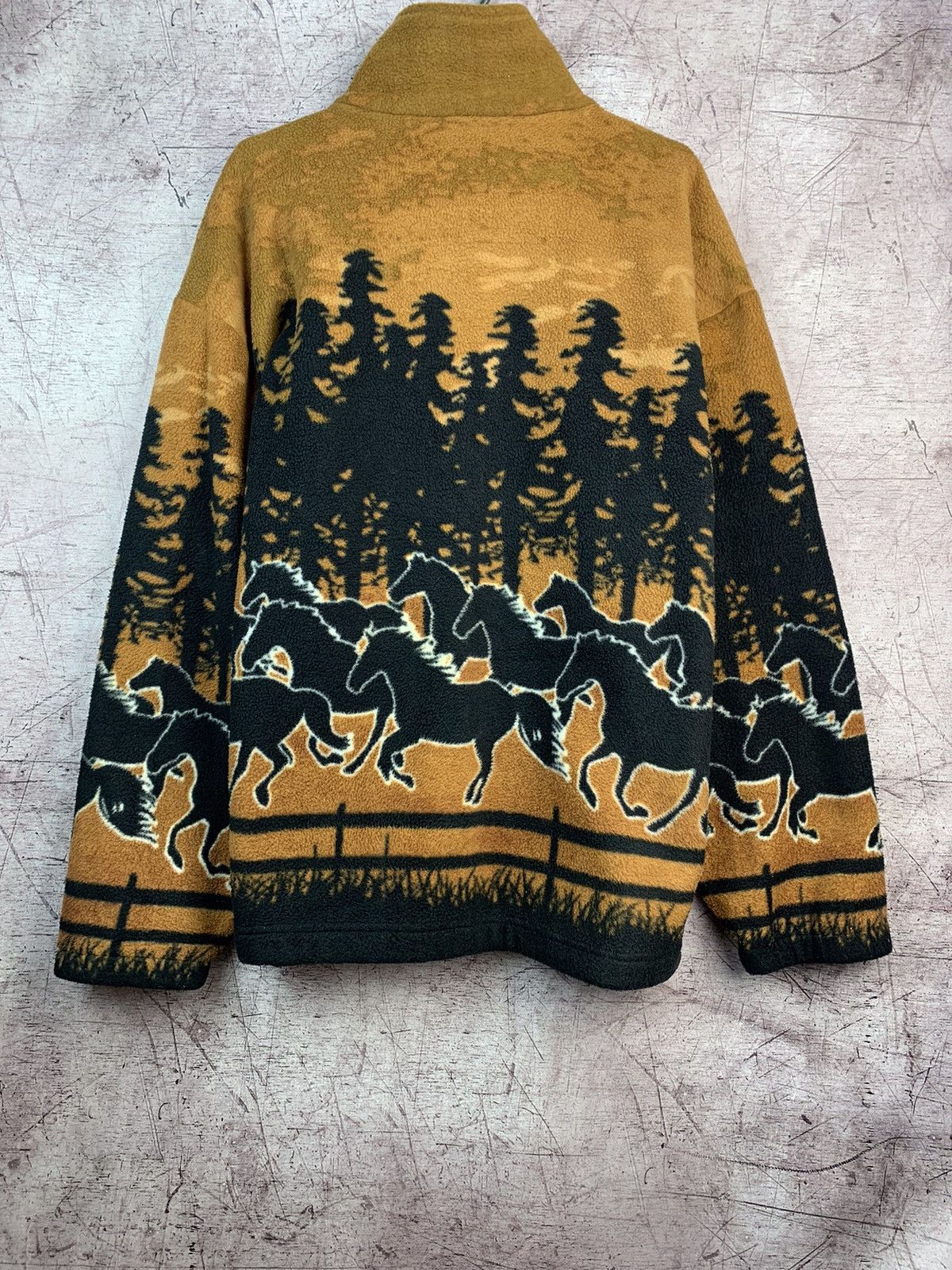 Vintage Animal Fleece Horse Printed Vintage 1990s Size US L / EU 52-54 / 3 - 2 Thumbnail