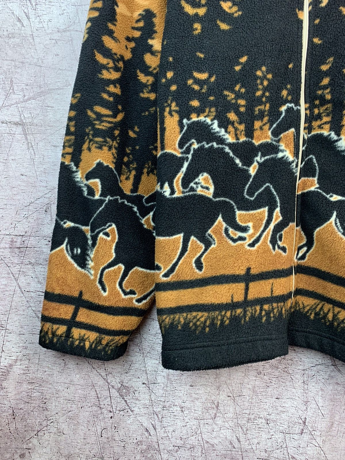 Vintage Animal Fleece Horse Printed Vintage 1990s Size US L / EU 52-54 / 3 - 3 Thumbnail